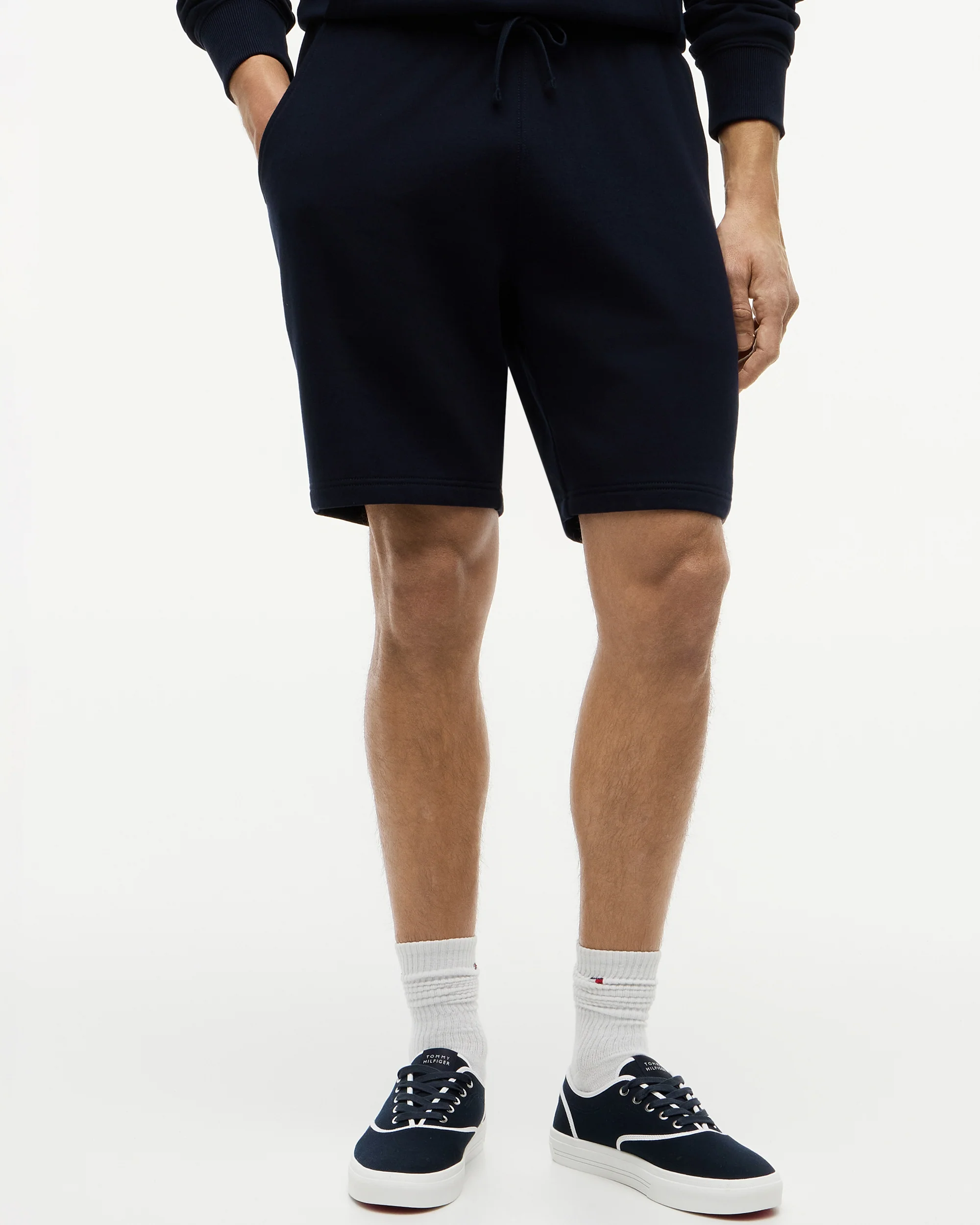 Tommy Hilfiger Essential Terry Mens Sweatshorts - Navy Blue - Image 2