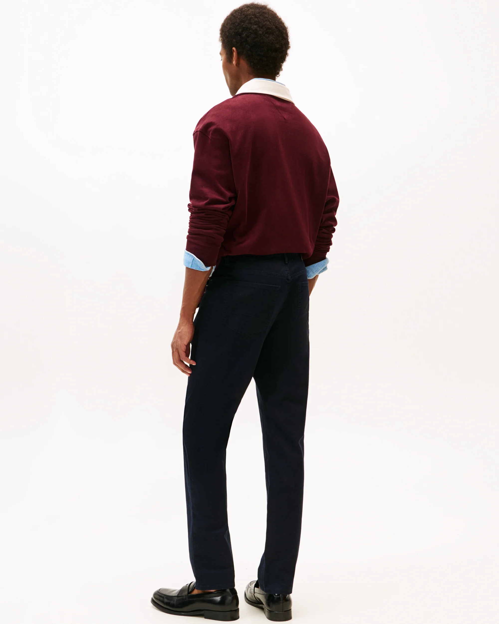 Tommy Hilfiger Essential Twill Denton Mens 5 Pocket Chinos - Desert Sky - Image 4