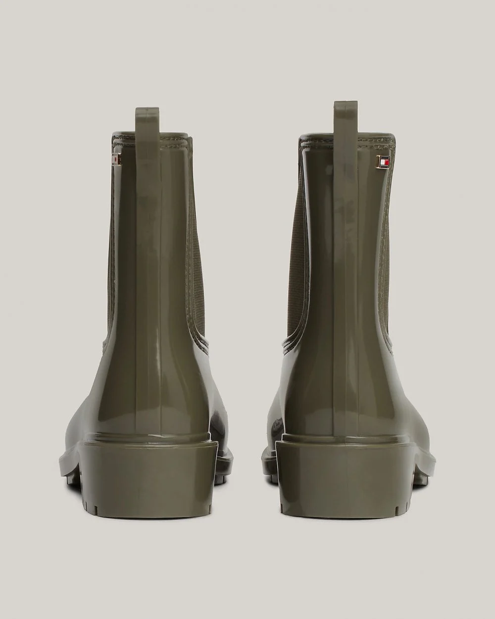 Tommy Hilfiger Flag Womens Chelsea Rainboots - Utility Olive - Image 4