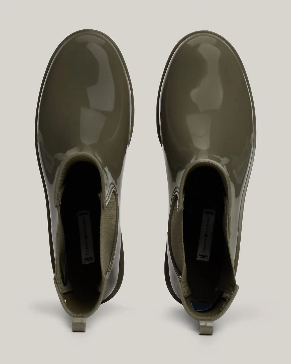 Tommy Hilfiger Flag Womens Chelsea Rainboots - Utility Olive - Image 6