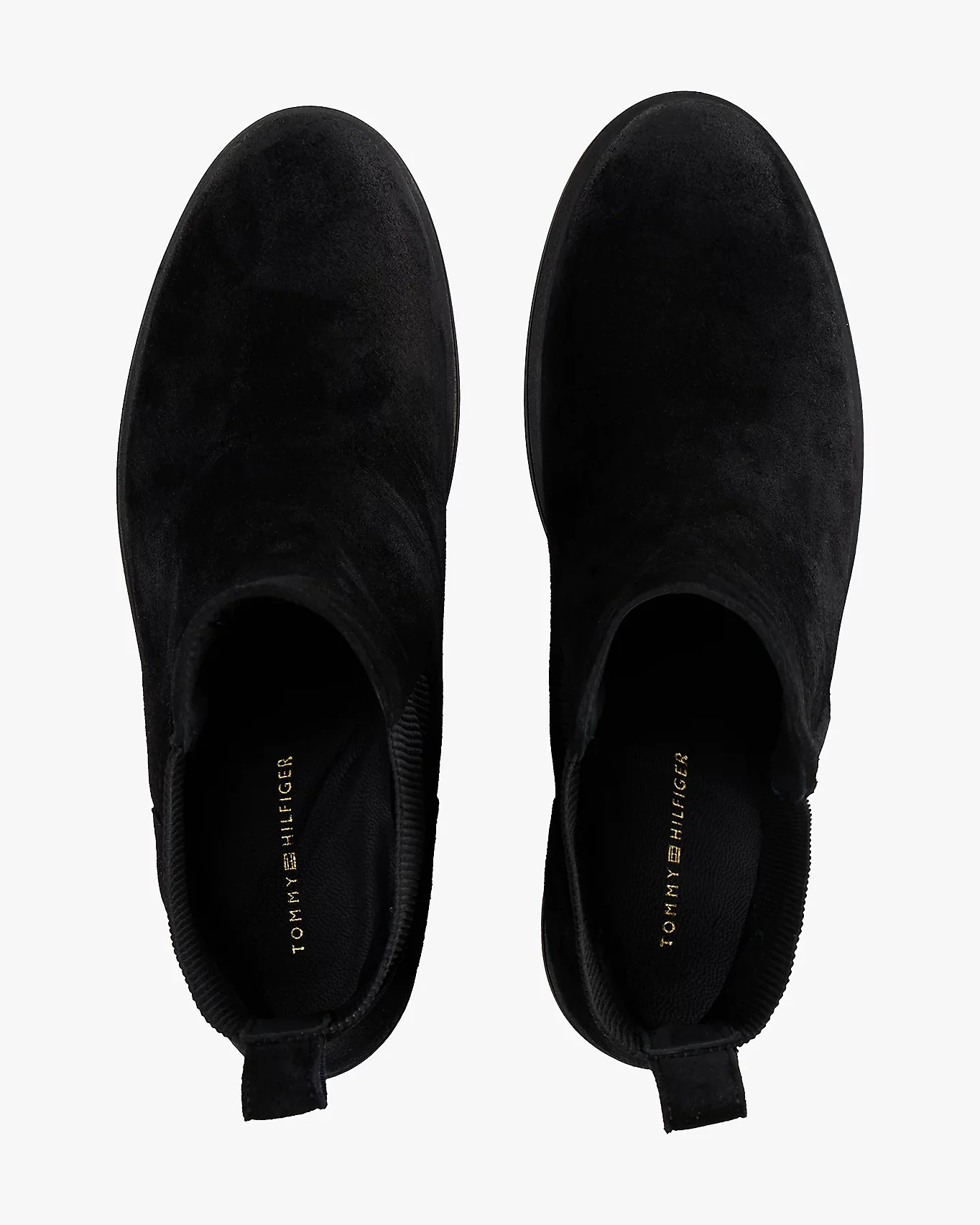 Tommy Hilfiger Flag Womens Suede Chelsea Boots - Black - Image 3