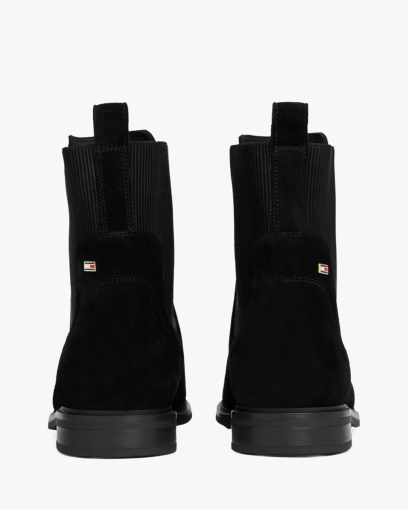 Tommy Hilfiger Flag Womens Suede Chelsea Boots - Black - Image 4