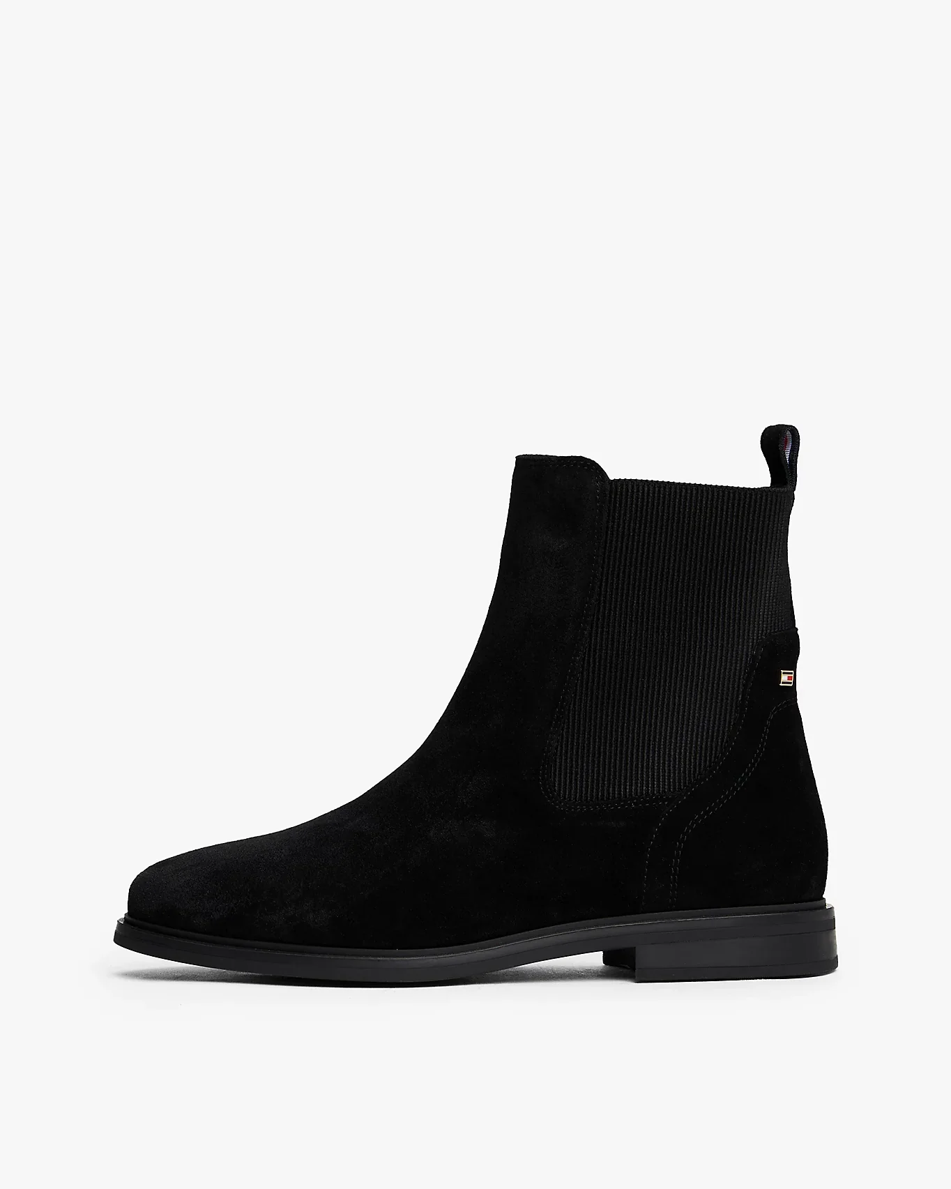 Tommy Hilfiger Flag Womens Suede Chelsea Boots - Black - Image 6