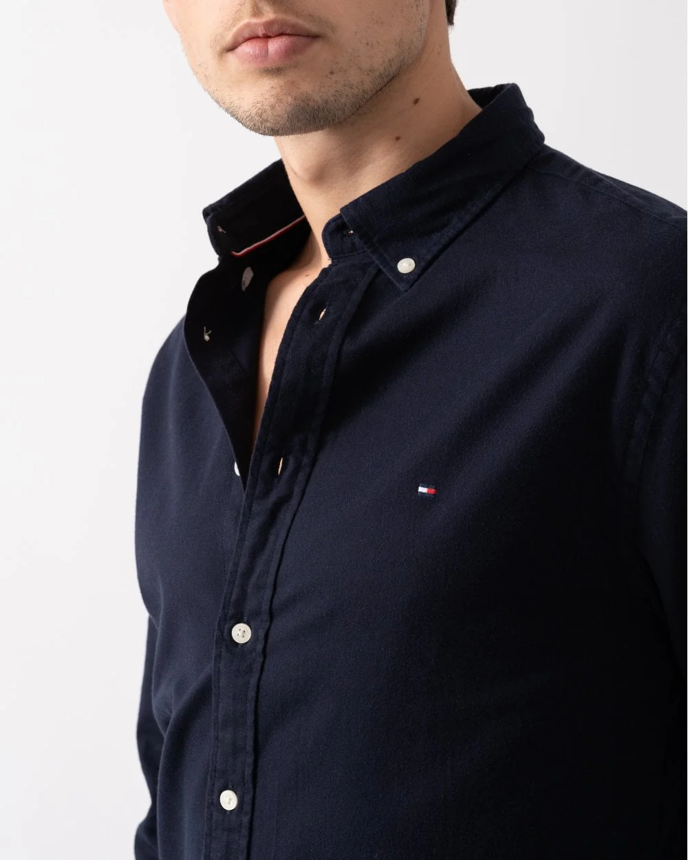 Tommy Hilfiger Flex Brushed Solid Mens Long Sleeve Shirt - Image 2