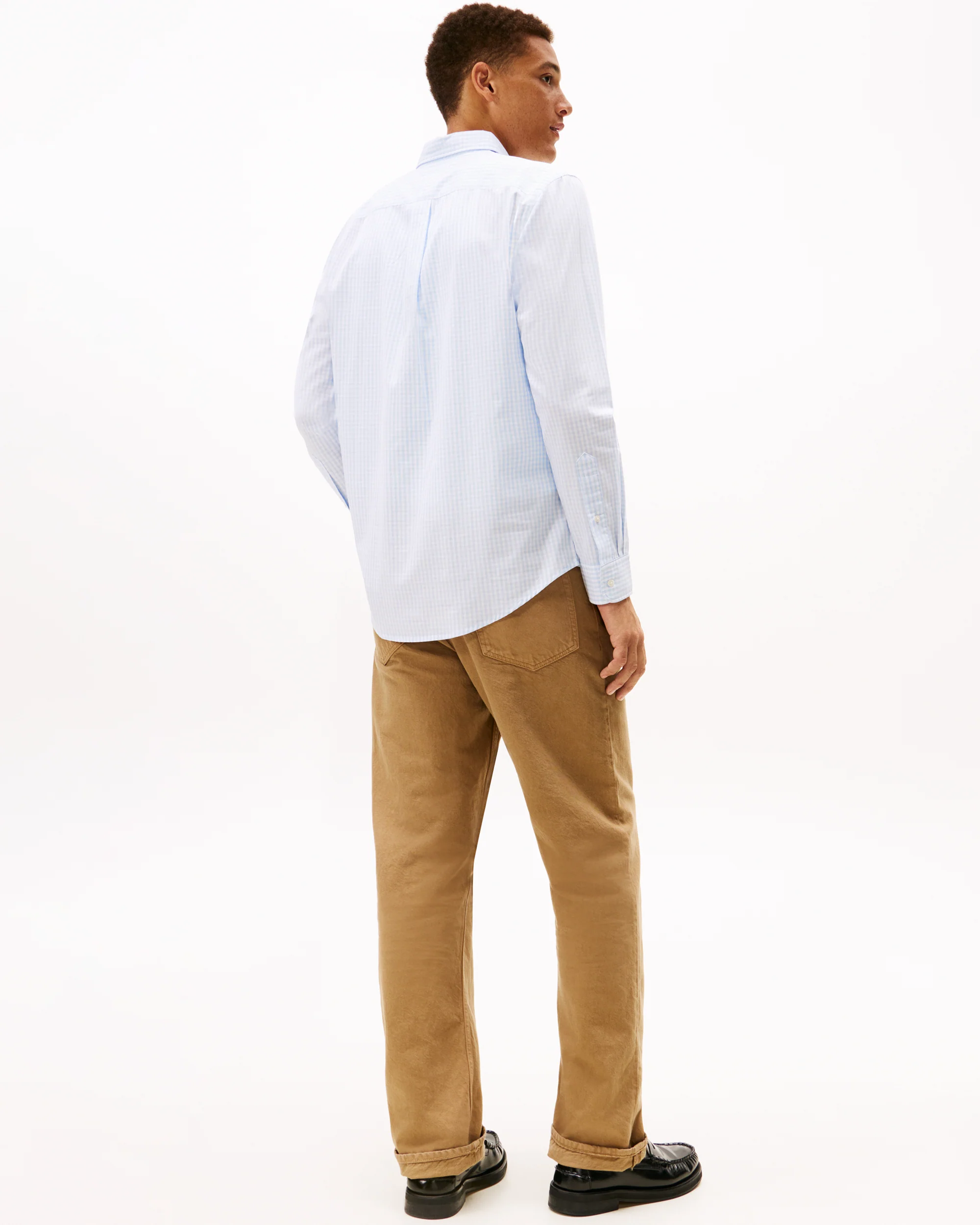 Tommy Hilfiger Flex Poplin Big Gingham Mens Shirt - Sweet Blue/Check - Image 4