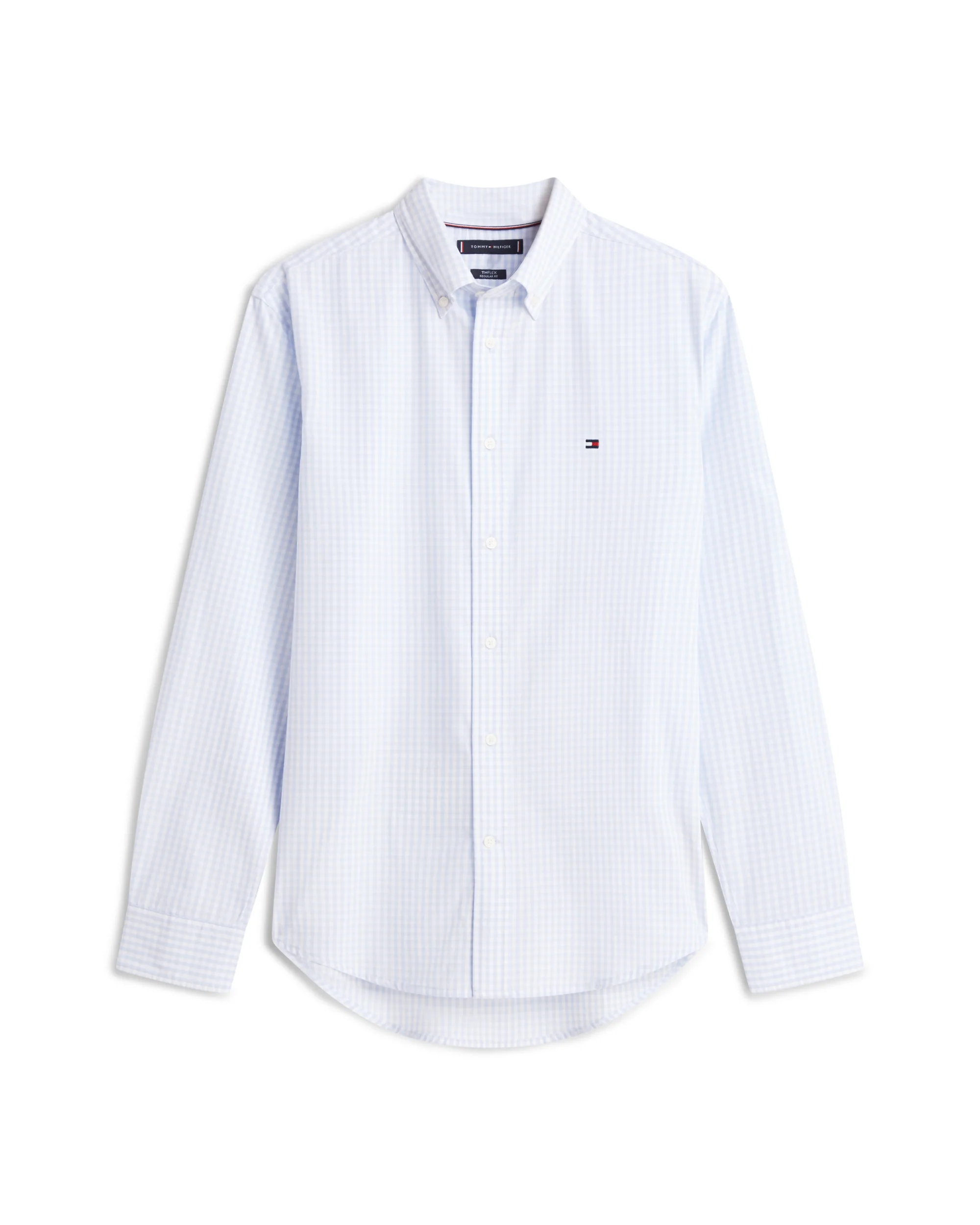 Tommy Hilfiger Flex Poplin Big Gingham Mens Shirt - Sweet Blue/Check - Image 5
