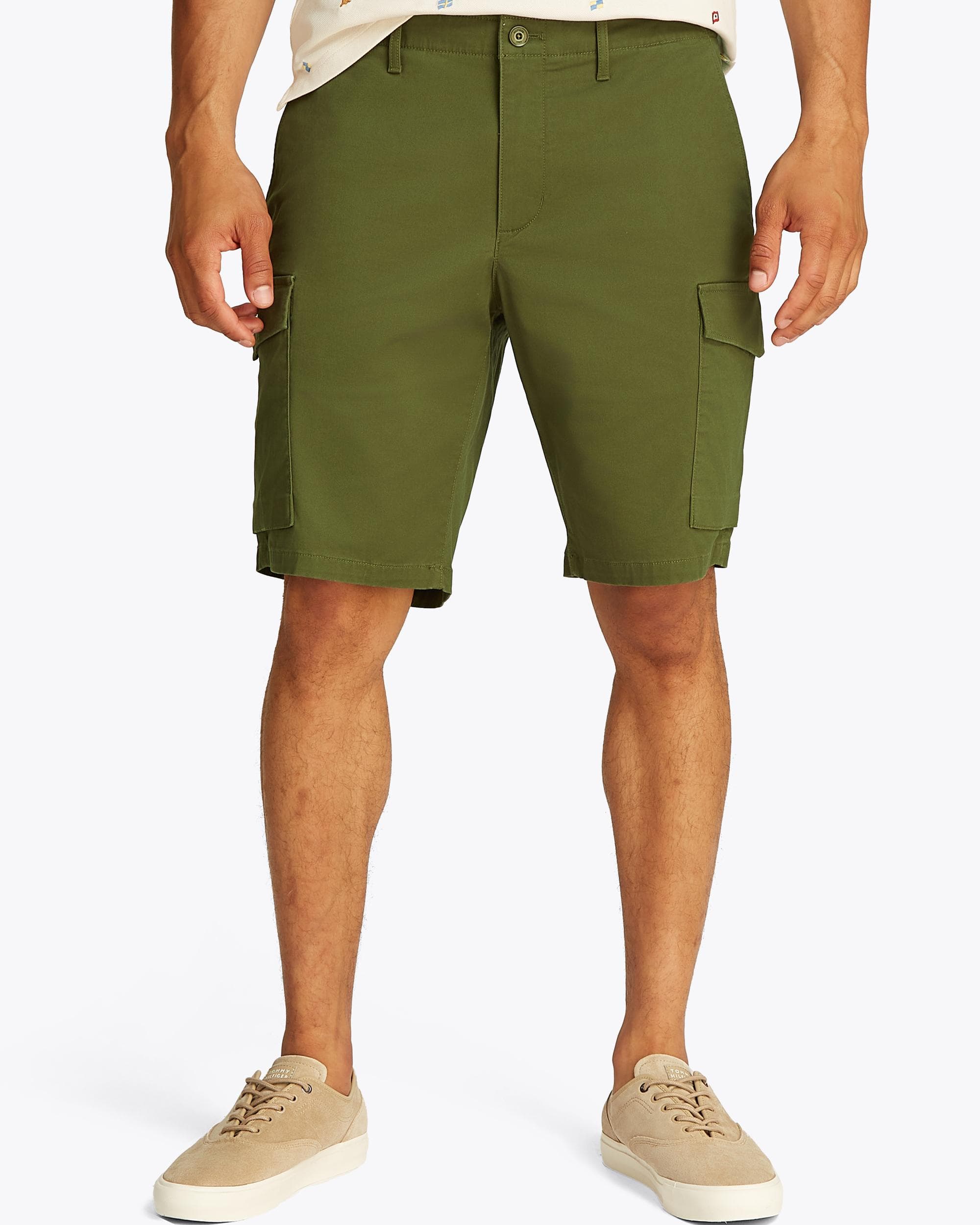 Tommy Hilfiger Harlem 1985 Mens Cargo Shorts - Army Green - Image 2
