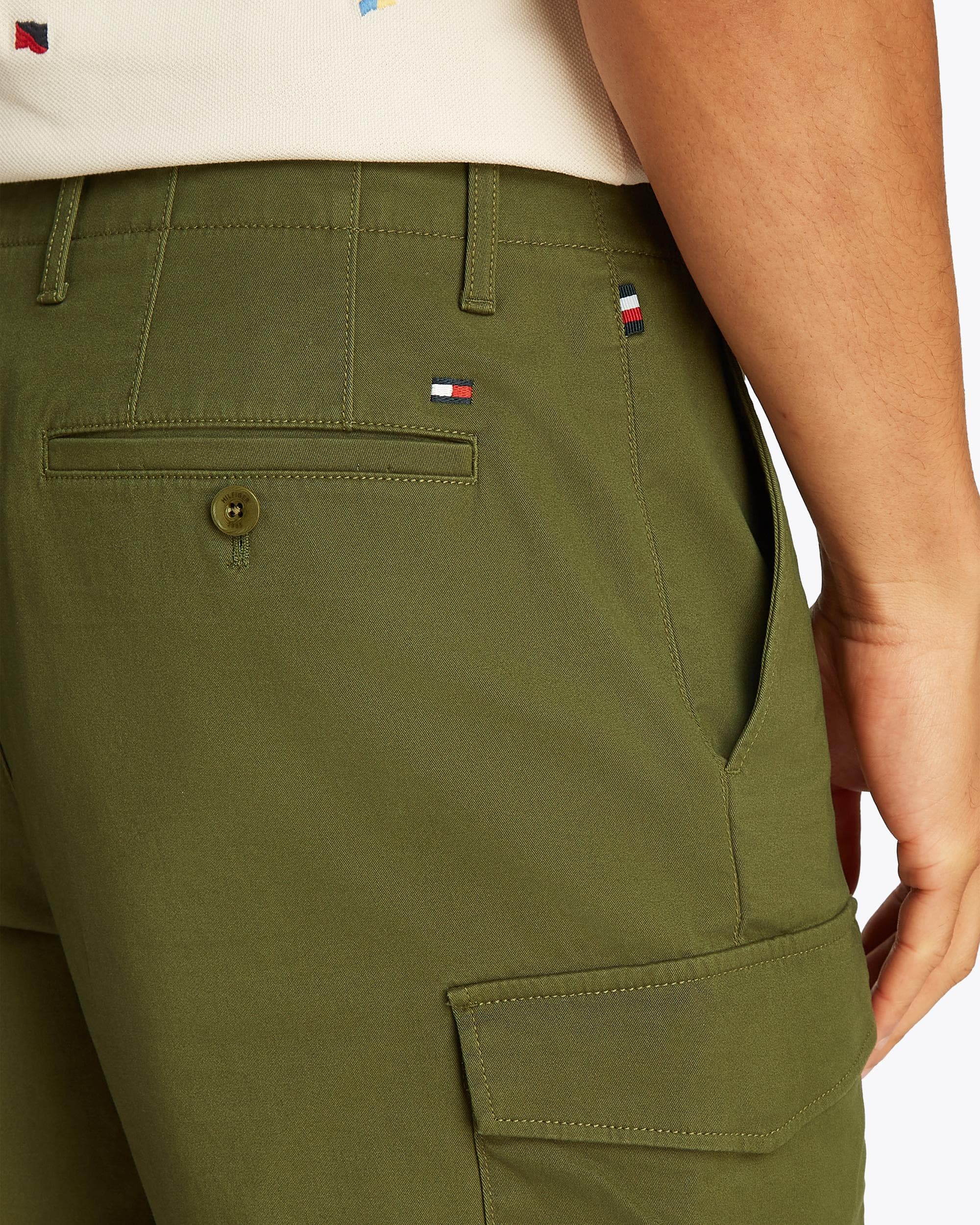 Tommy Hilfiger Harlem 1985 Mens Cargo Shorts - Army Green - Image 3