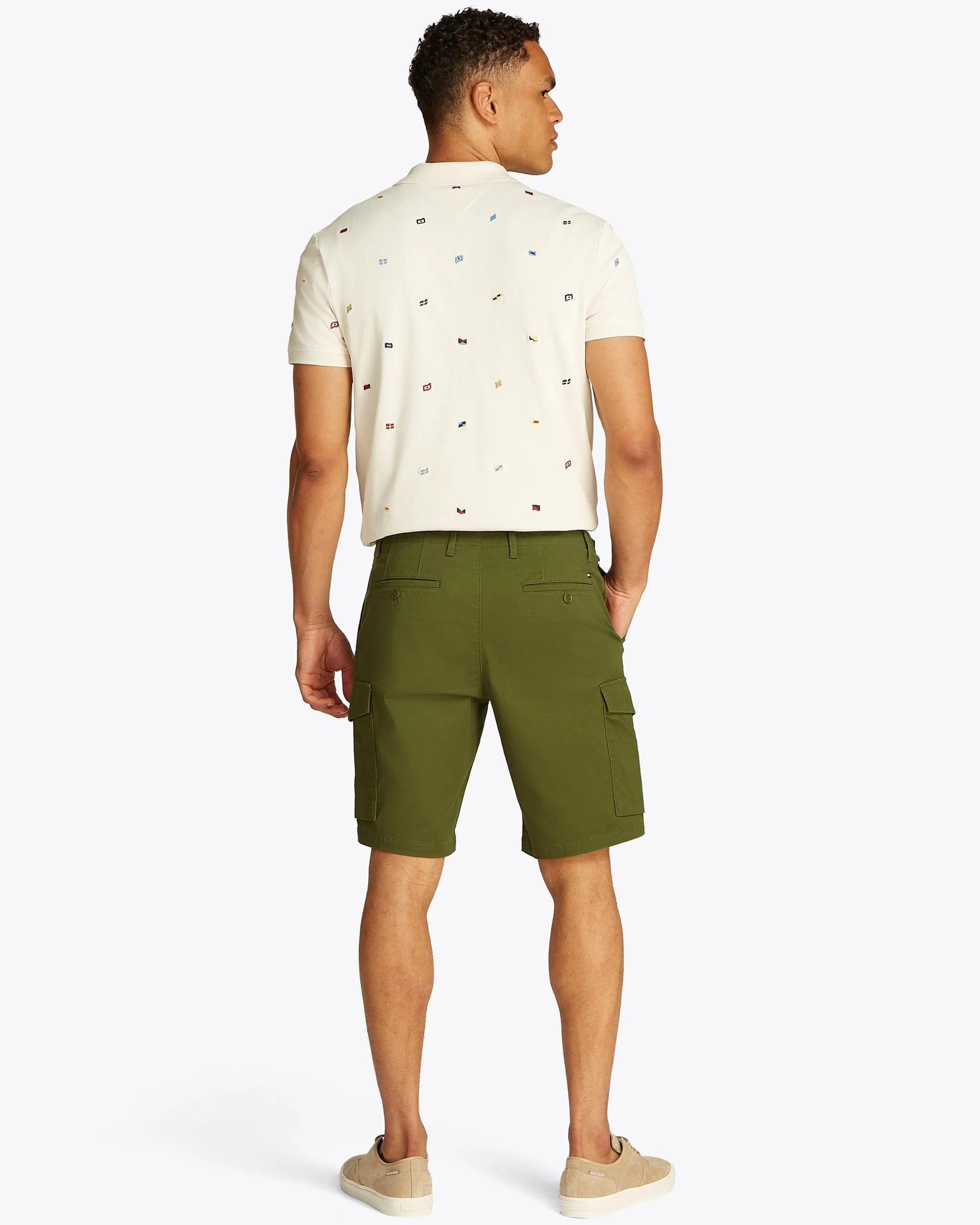 Tommy Hilfiger Harlem 1985 Mens Cargo Shorts - Army Green - Image 4
