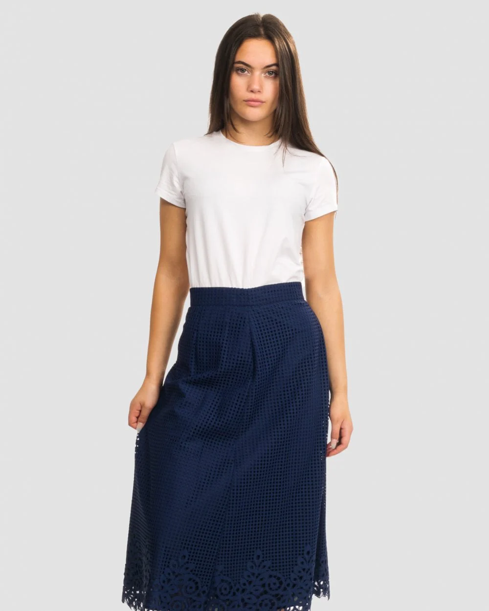 Tommy Hilfiger Helena Laser Cut Womens Skirt - Image 3