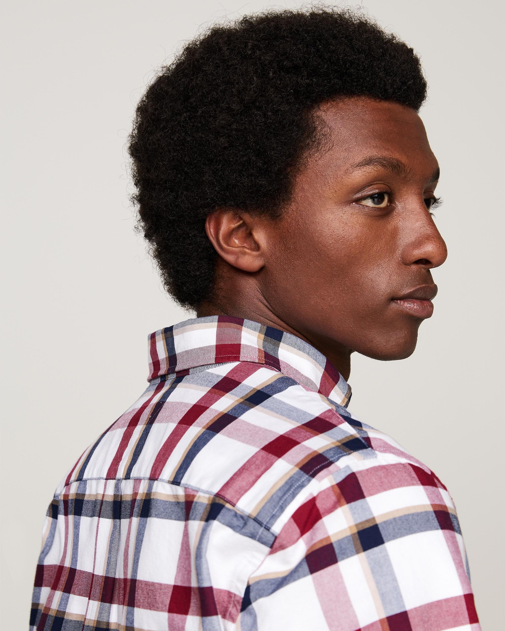 Tommy Hilfiger Heritage Check Mens Long Sleeve Oxford Shirt - Image 2