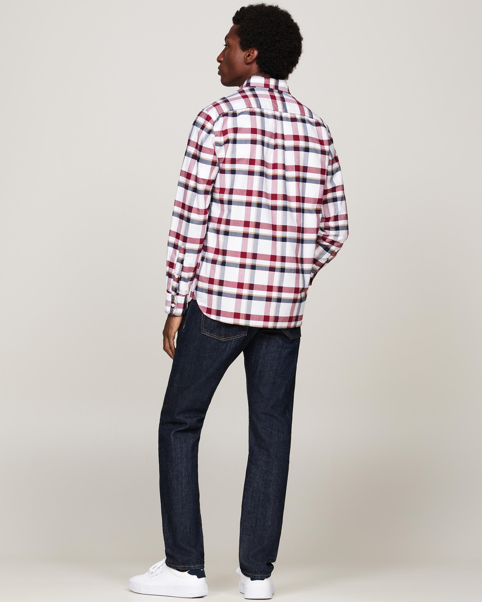 Tommy Hilfiger Heritage Check Mens Long Sleeve Oxford Shirt - Image 4