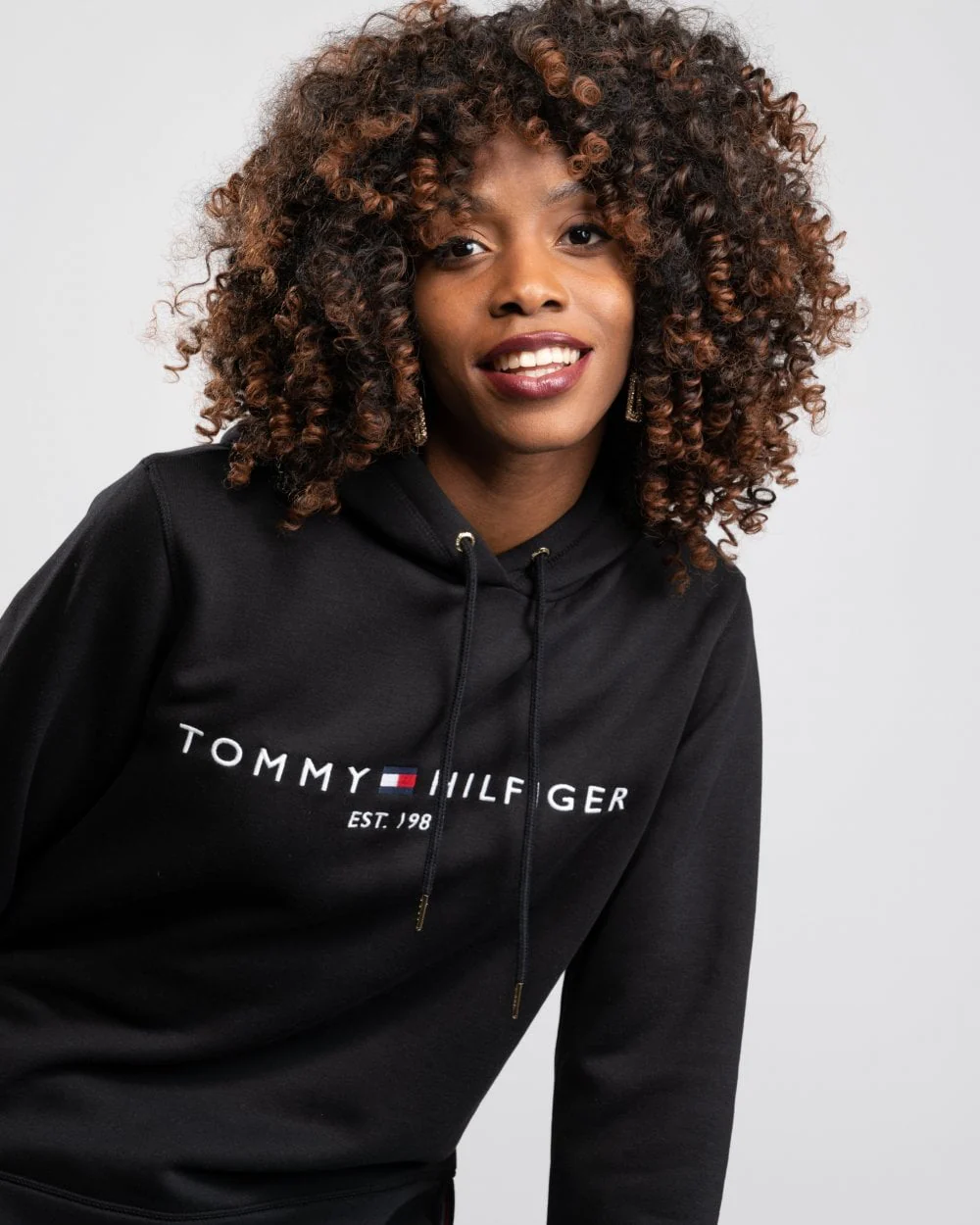 Tommy Hilfiger Heritage Logo Womens Hoodie - Black - Image 4