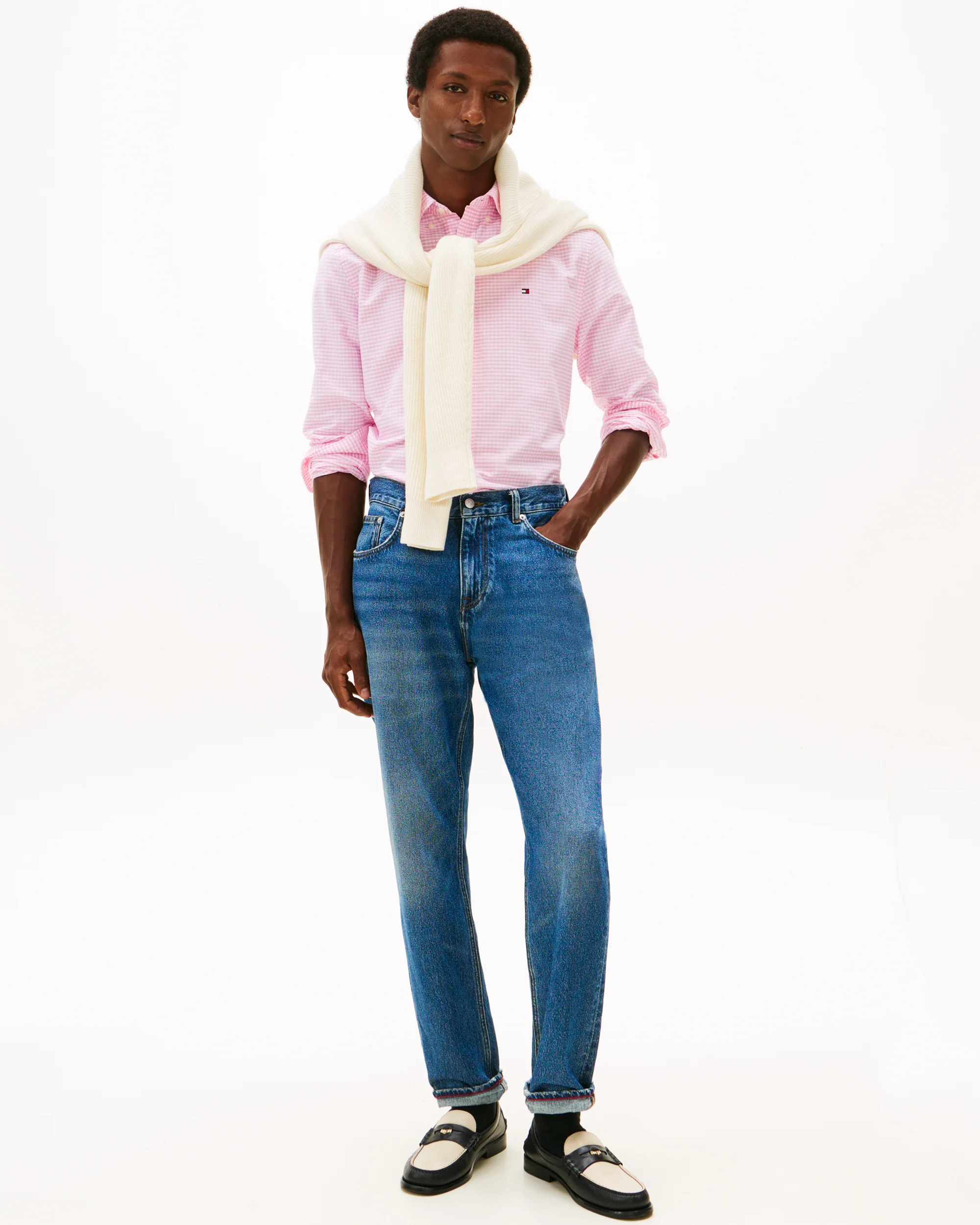 Tommy Hilfiger Heritage Oxford Gingham Mens Shirt - Rose Petal/Check - Image 3