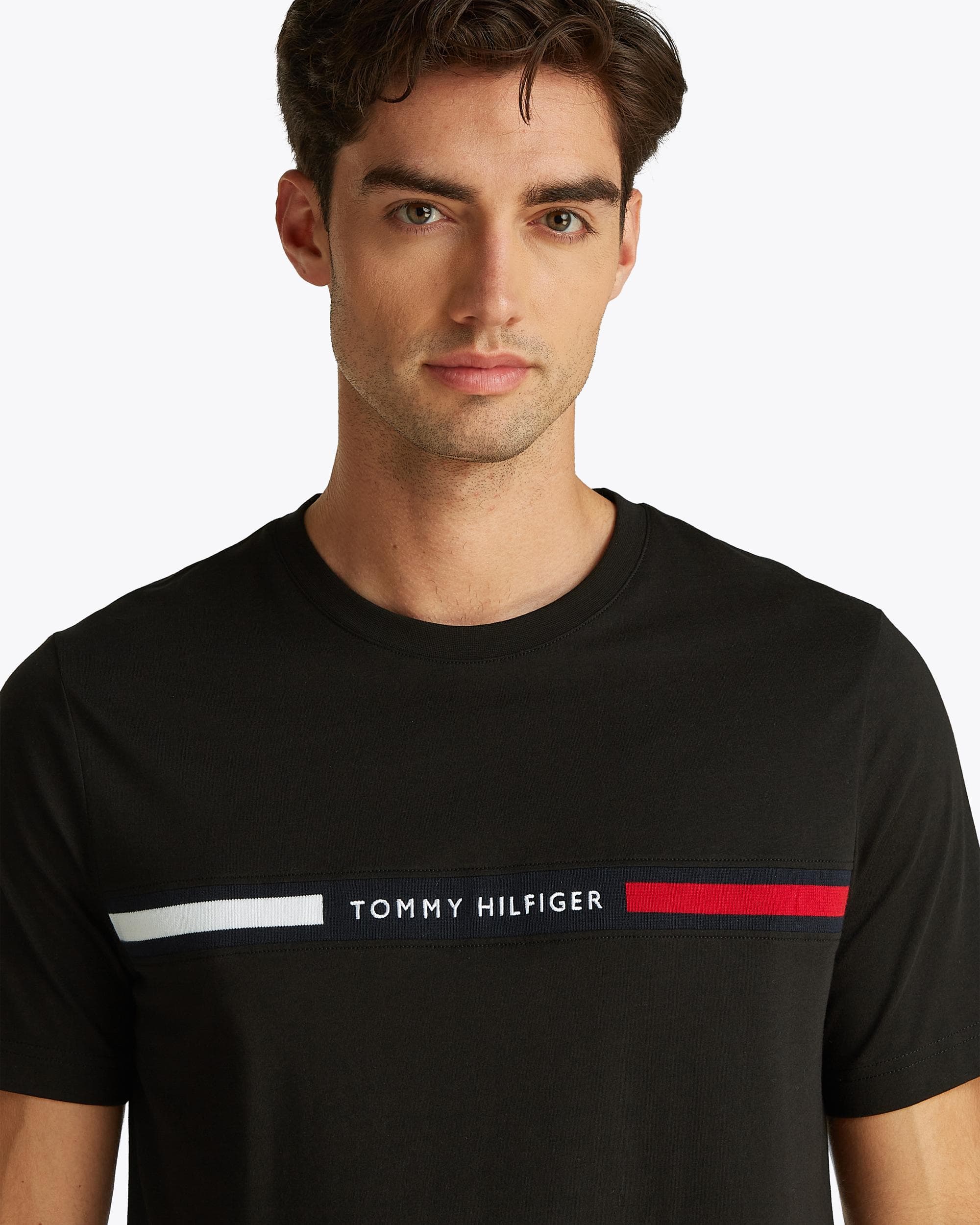Tommy Hilfiger Hilfiger Chest Insert Mens T-Shirt - Black - Image 2