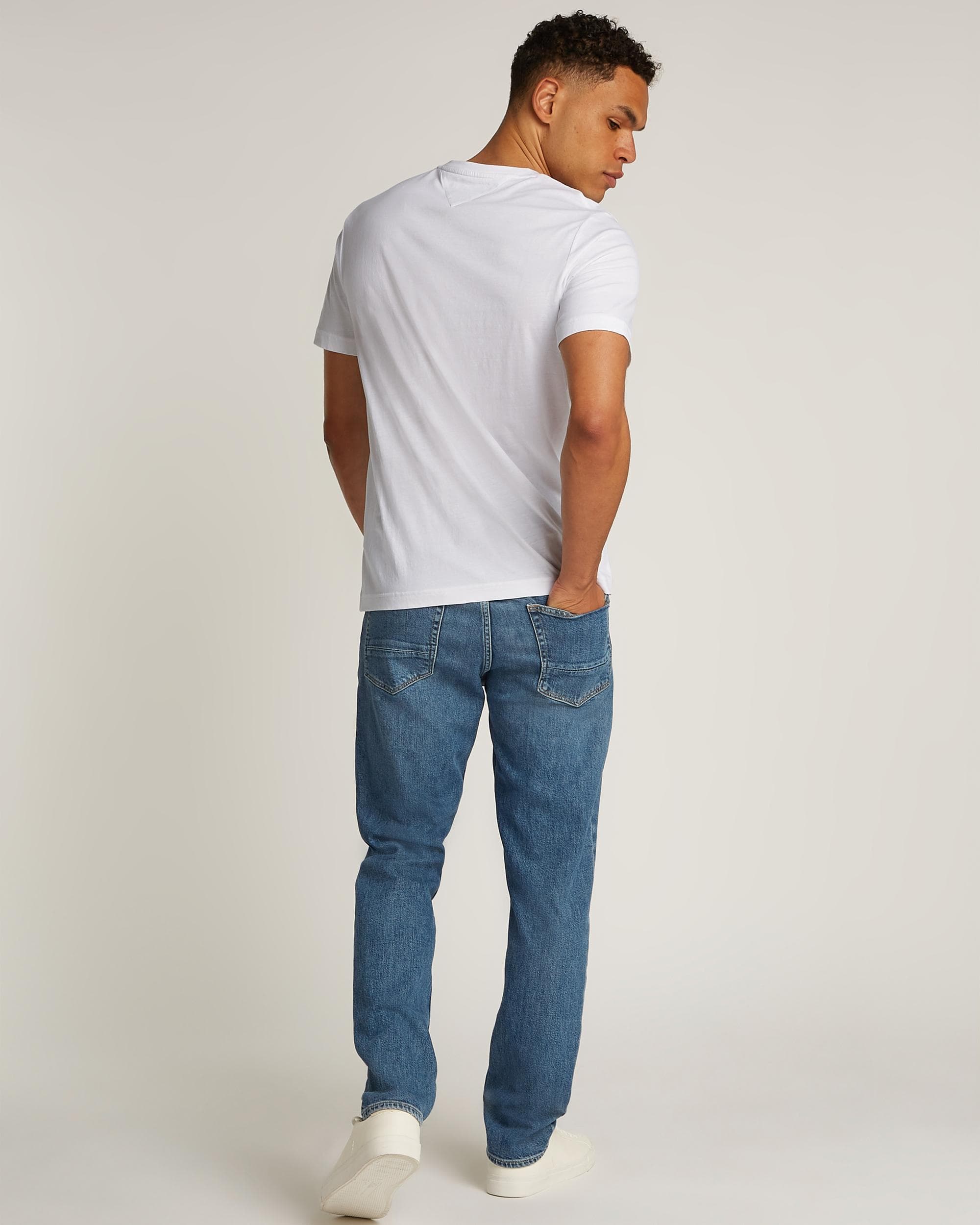 Tommy Hilfiger Hilfiger Chest Insert Mens T-Shirt - White - Image 4