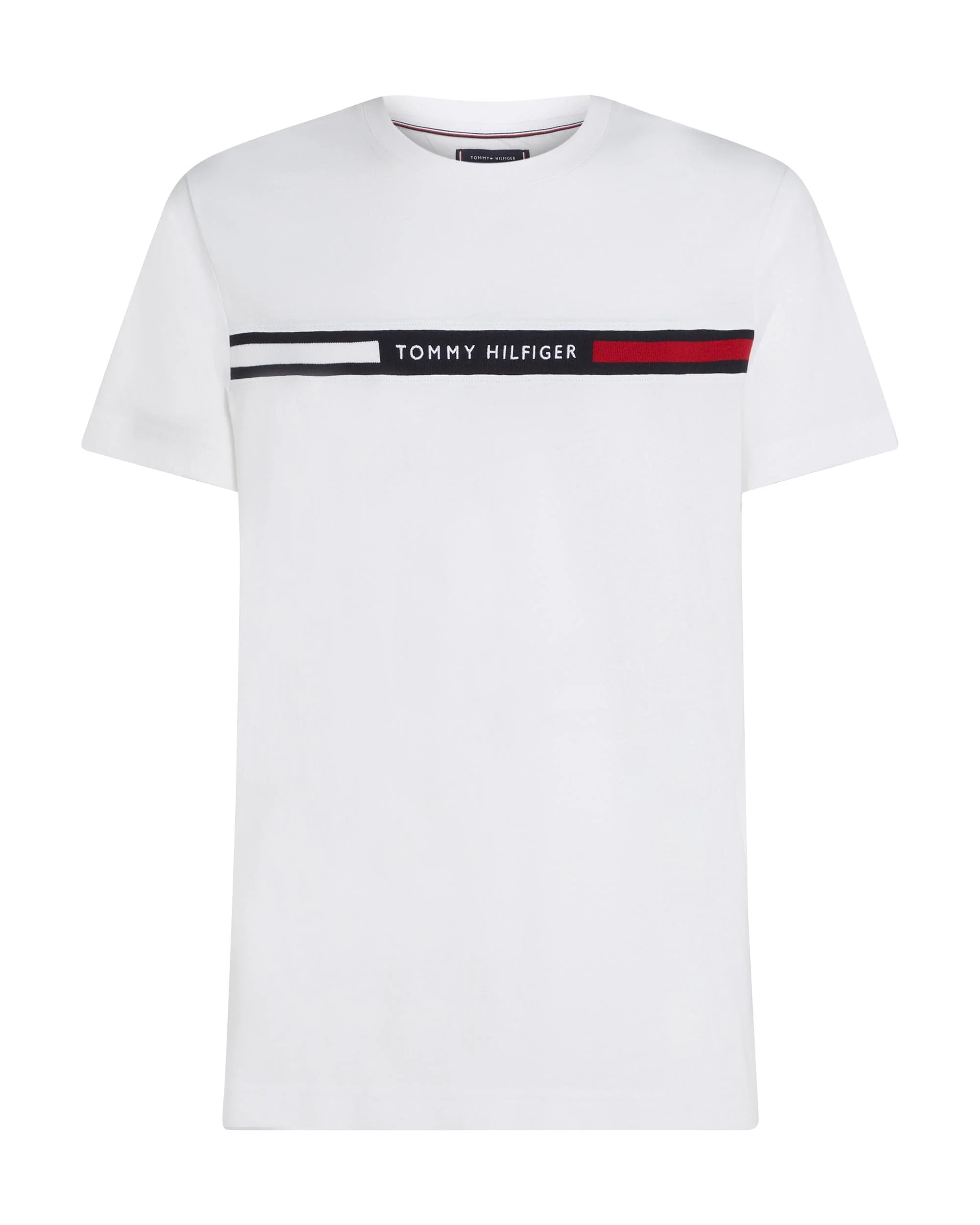 Tommy Hilfiger Hilfiger Chest Insert Mens T-Shirt - White - Image 5