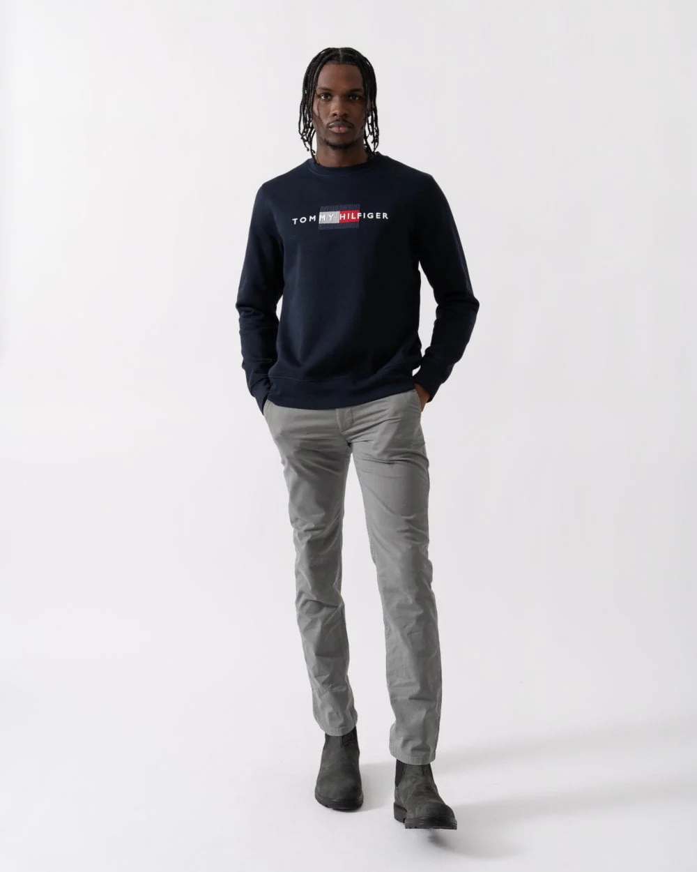 Tommy Hilfiger Hilfiger Flag Embroidered Mens Sweatshirt - Image 3