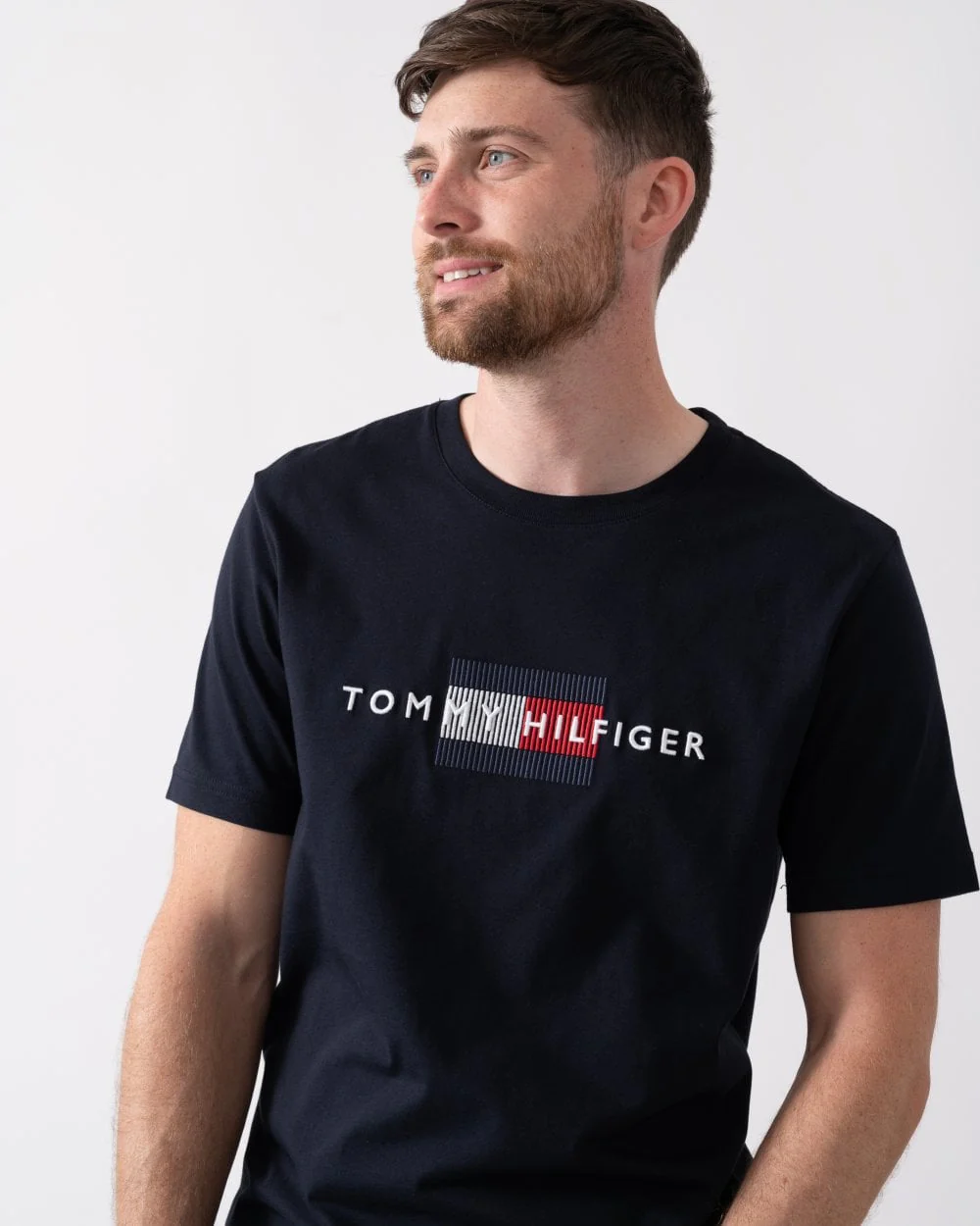 Tommy Hilfiger Hilfiger Flag Embroidered Mens T-Shirt - Image 2