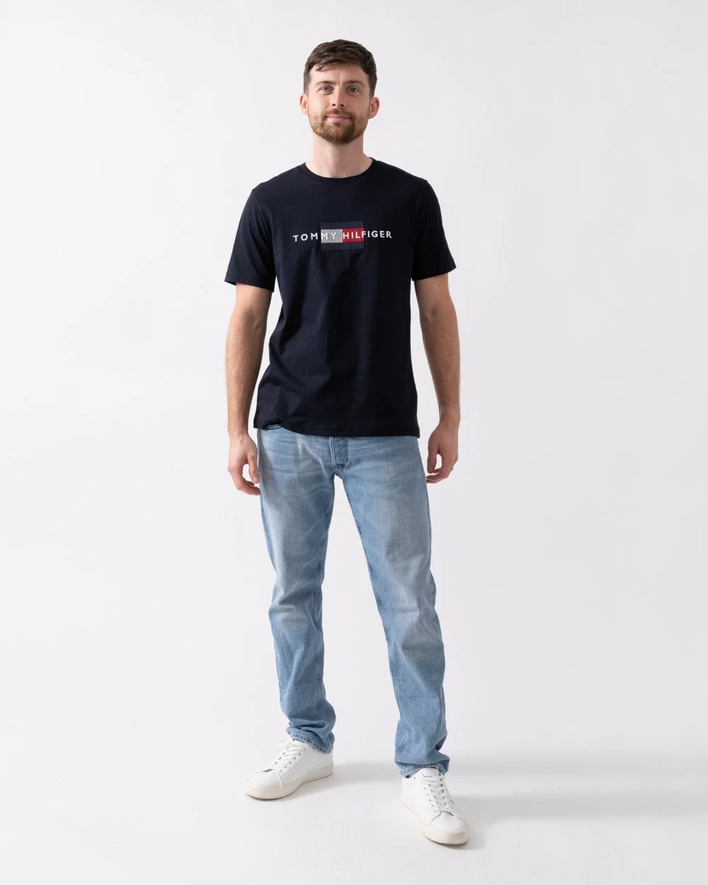 Tommy Hilfiger Hilfiger Flag Embroidered Mens T-Shirt - Image 3