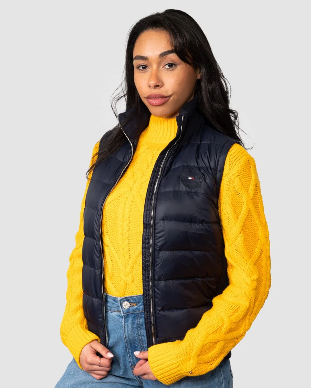 Tommy Hilfiger Knit Mix Womens Down Gilet - Image 3
