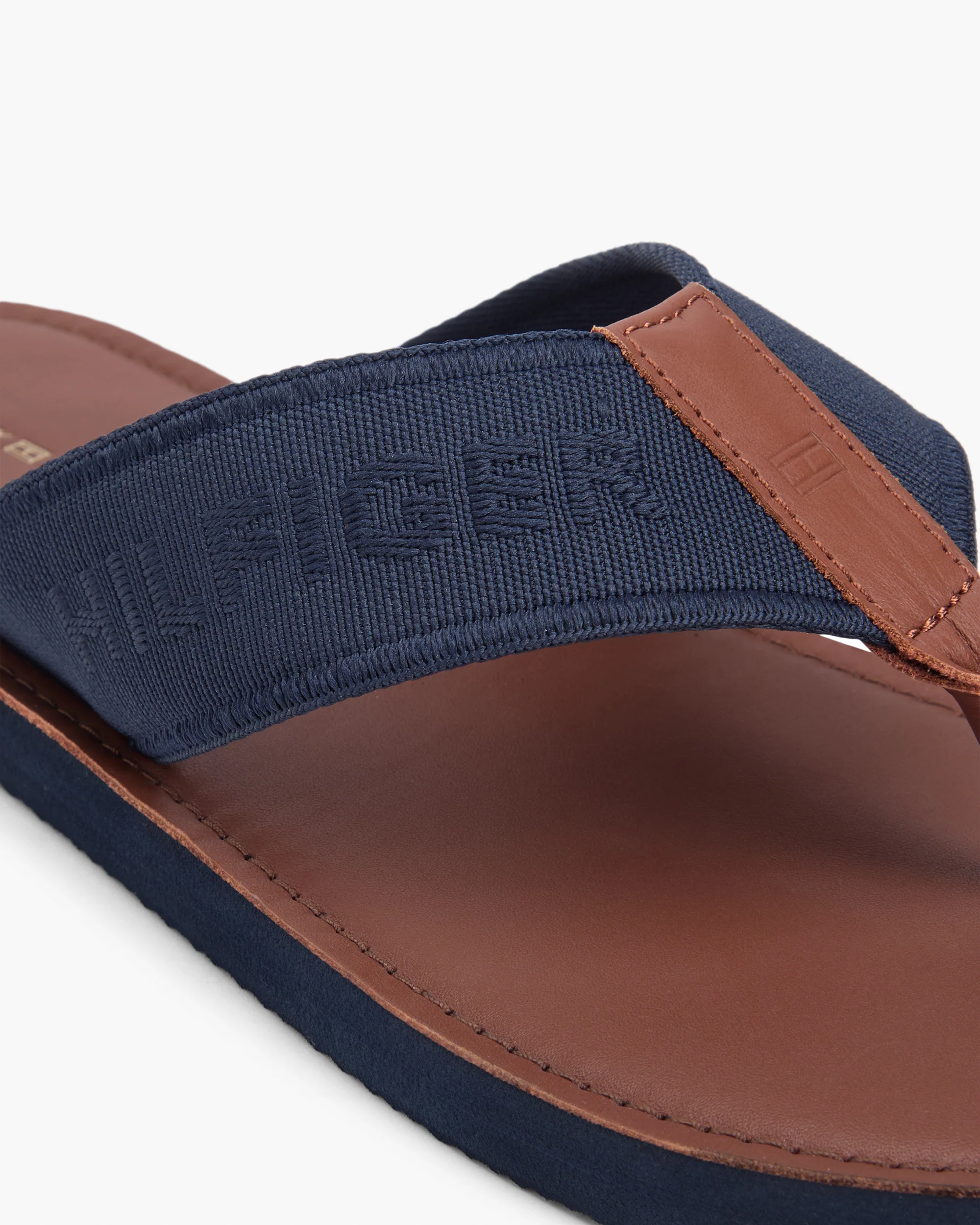 Tommy Hilfiger Leather Hilfiger Mens Beach Sandal - Desert Sky - Image 2