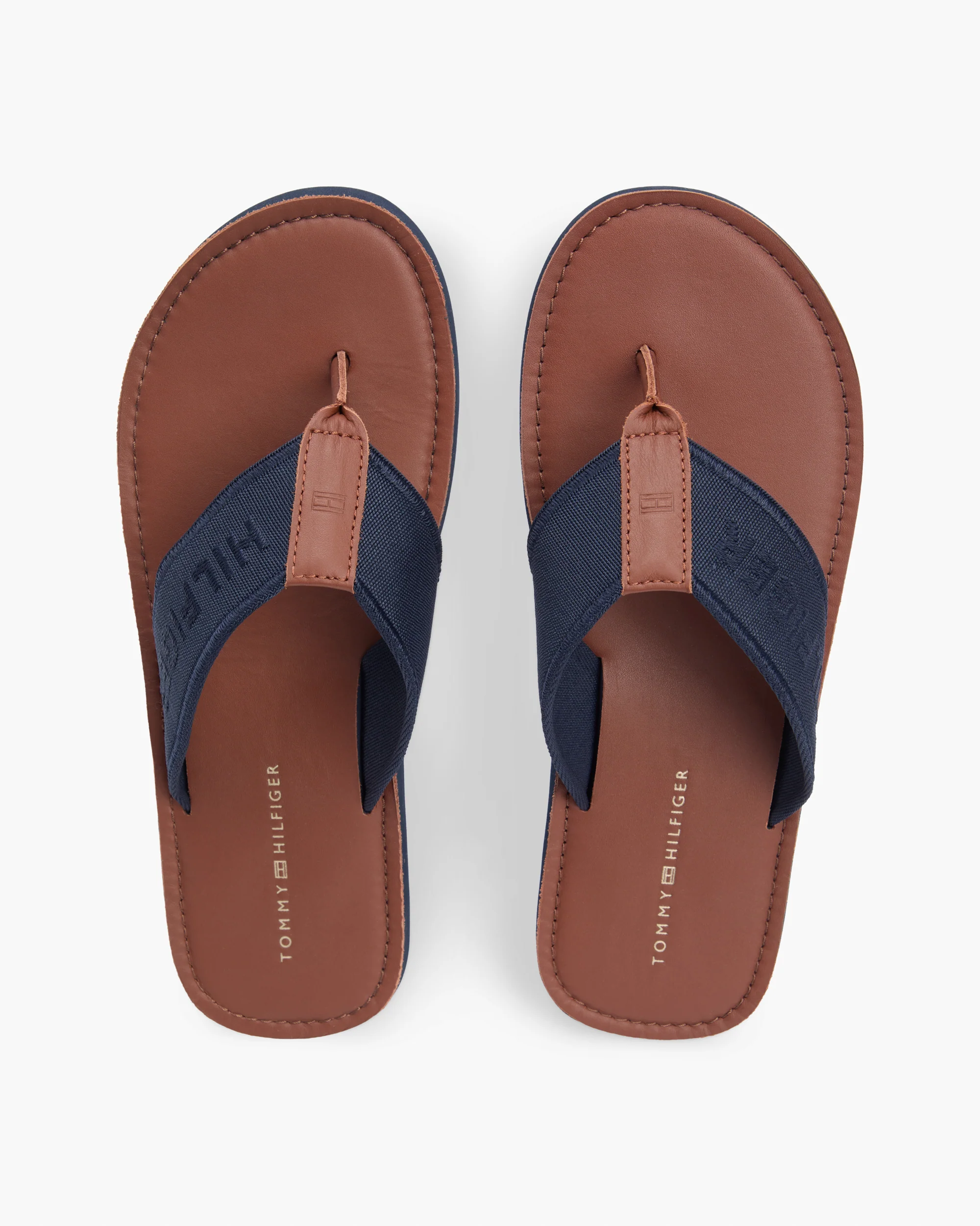 Tommy Hilfiger Leather Hilfiger Mens Beach Sandal - Desert Sky - Image 3