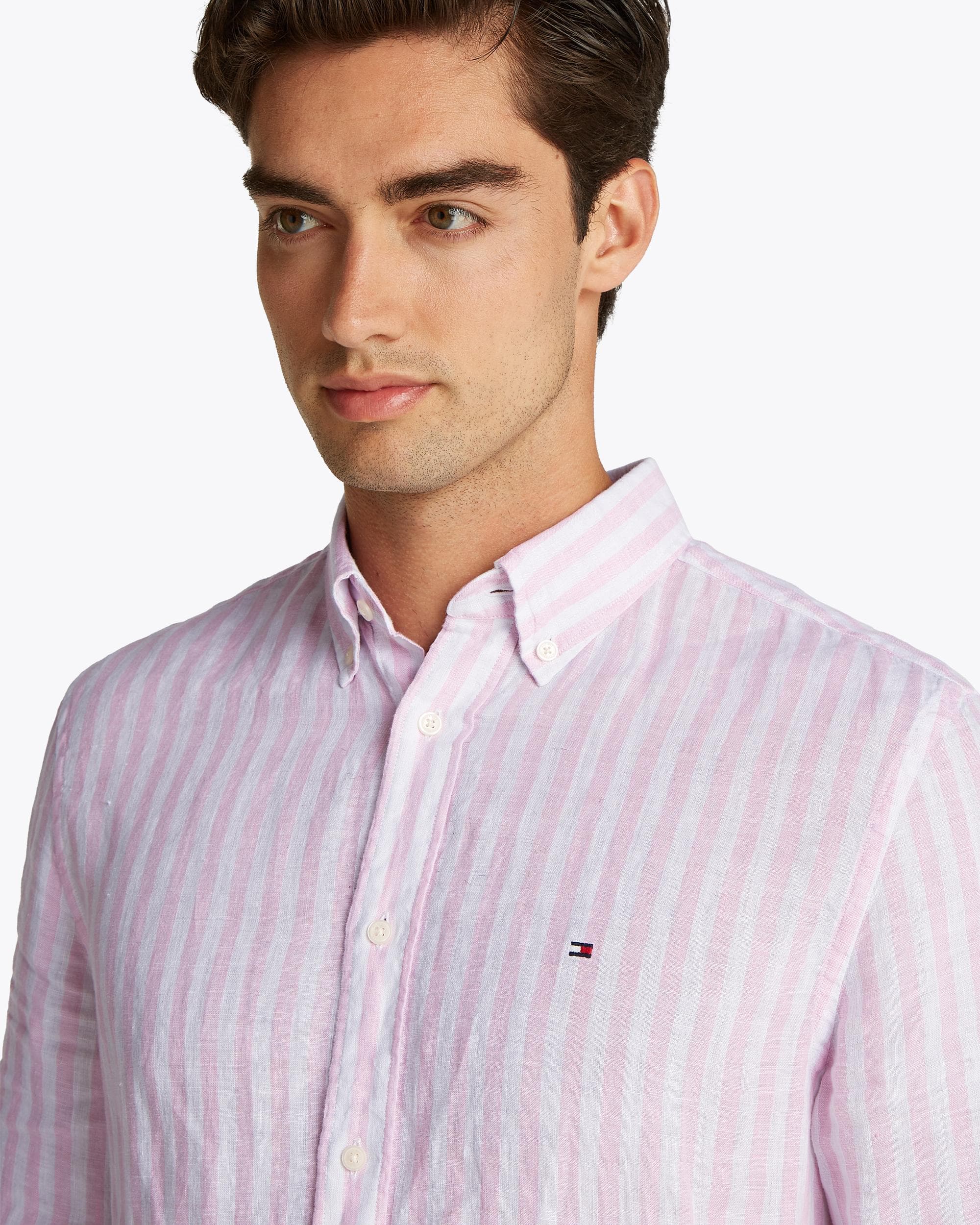 Tommy Hilfiger Lined Essential Long Sleeve Striped Mens Shirt - Image 2