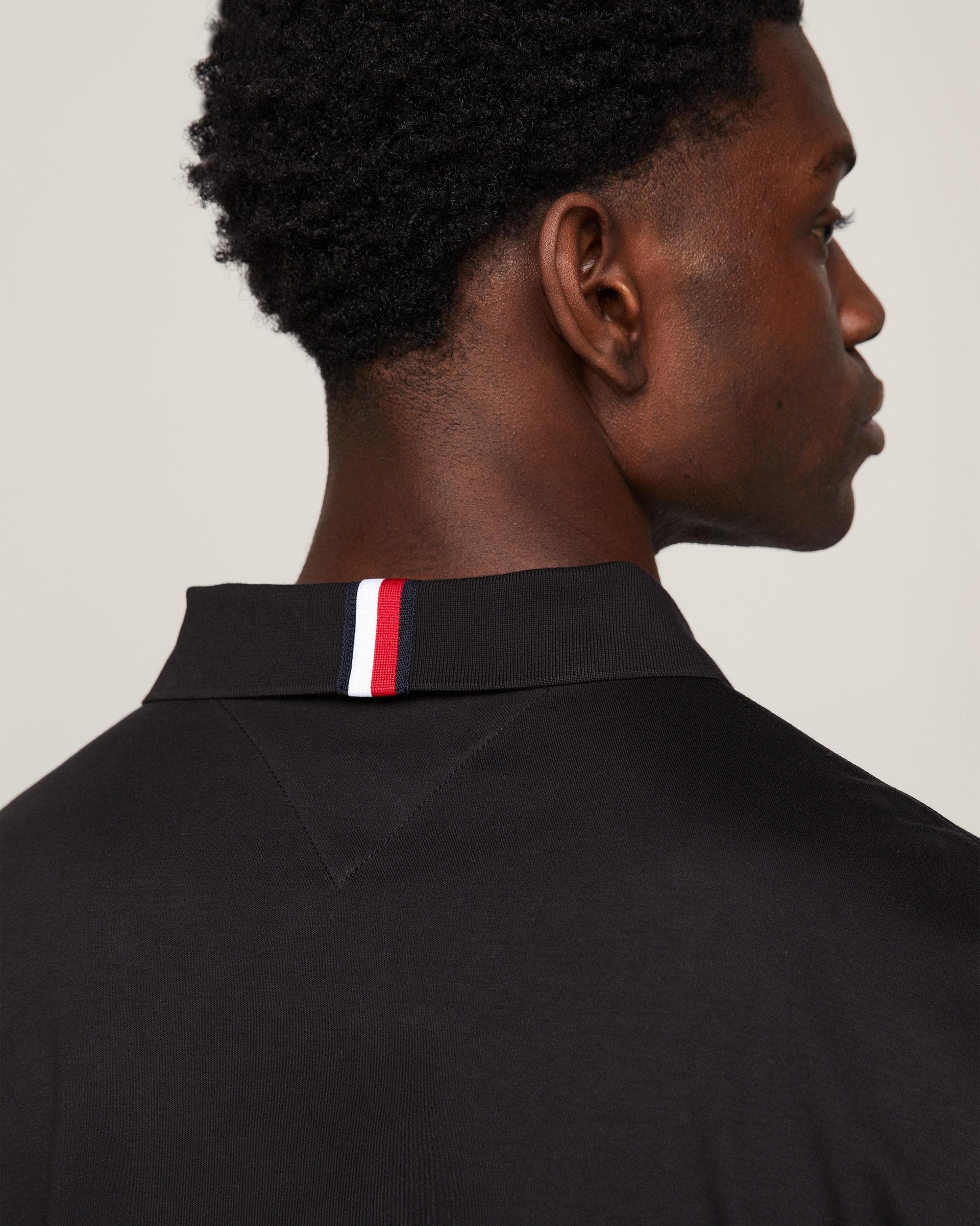 Tommy Hilfiger Liquid Cotton Essential Mens Polo - Black - Image 2