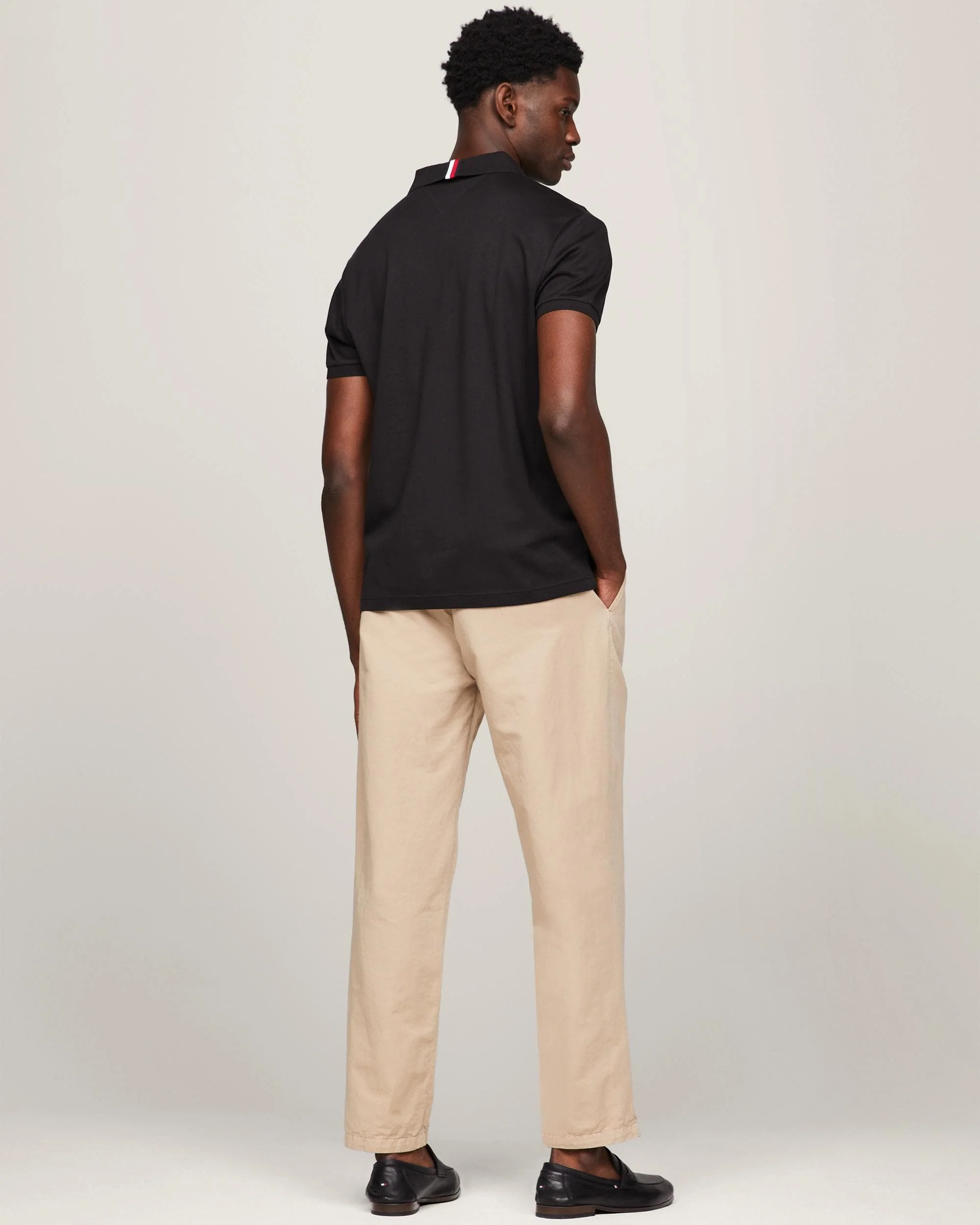 Tommy Hilfiger Liquid Cotton Essential Mens Polo - Black - Image 4