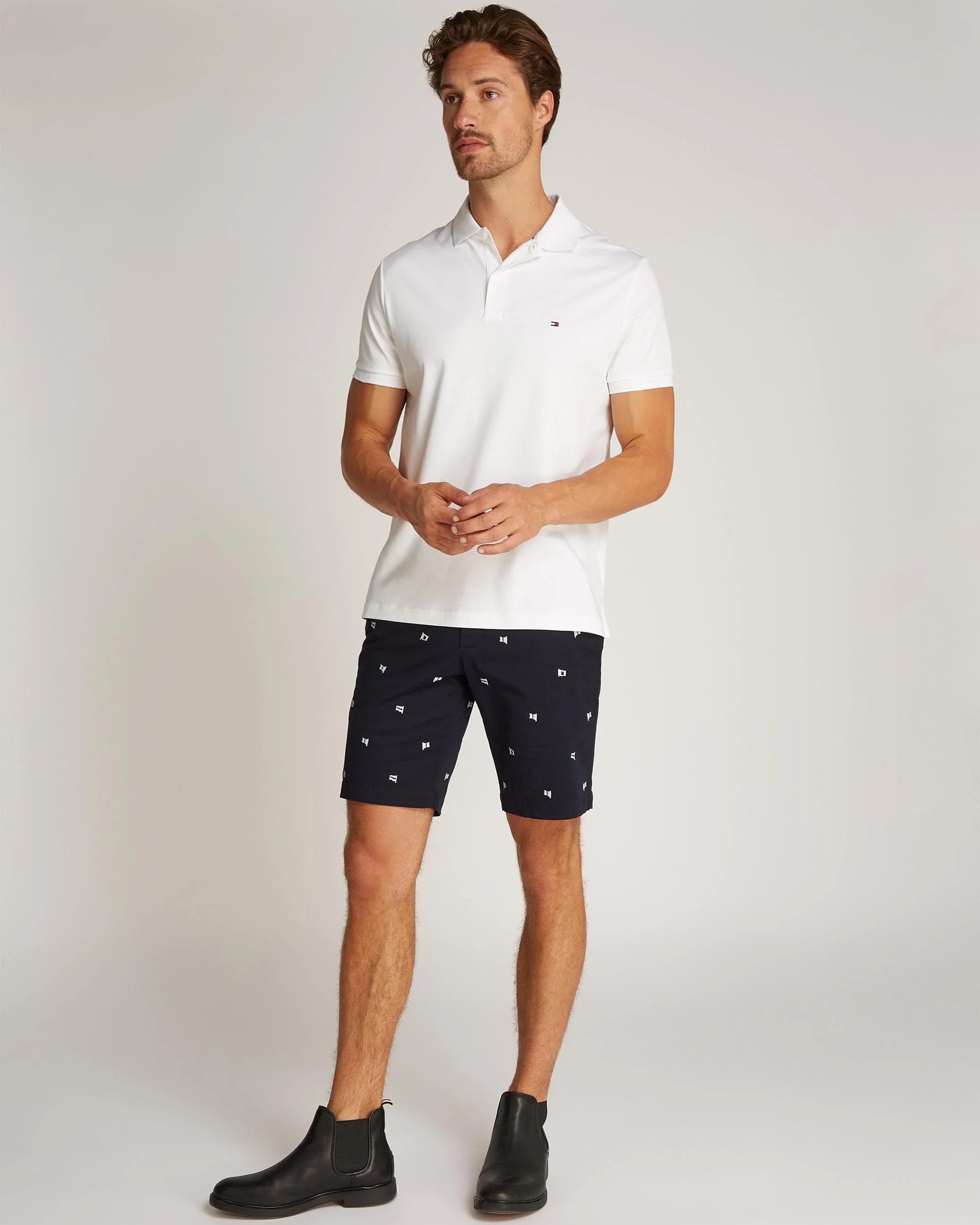 Tommy Hilfiger Liquid Cotton Essential Mens Polo - White - Image 3