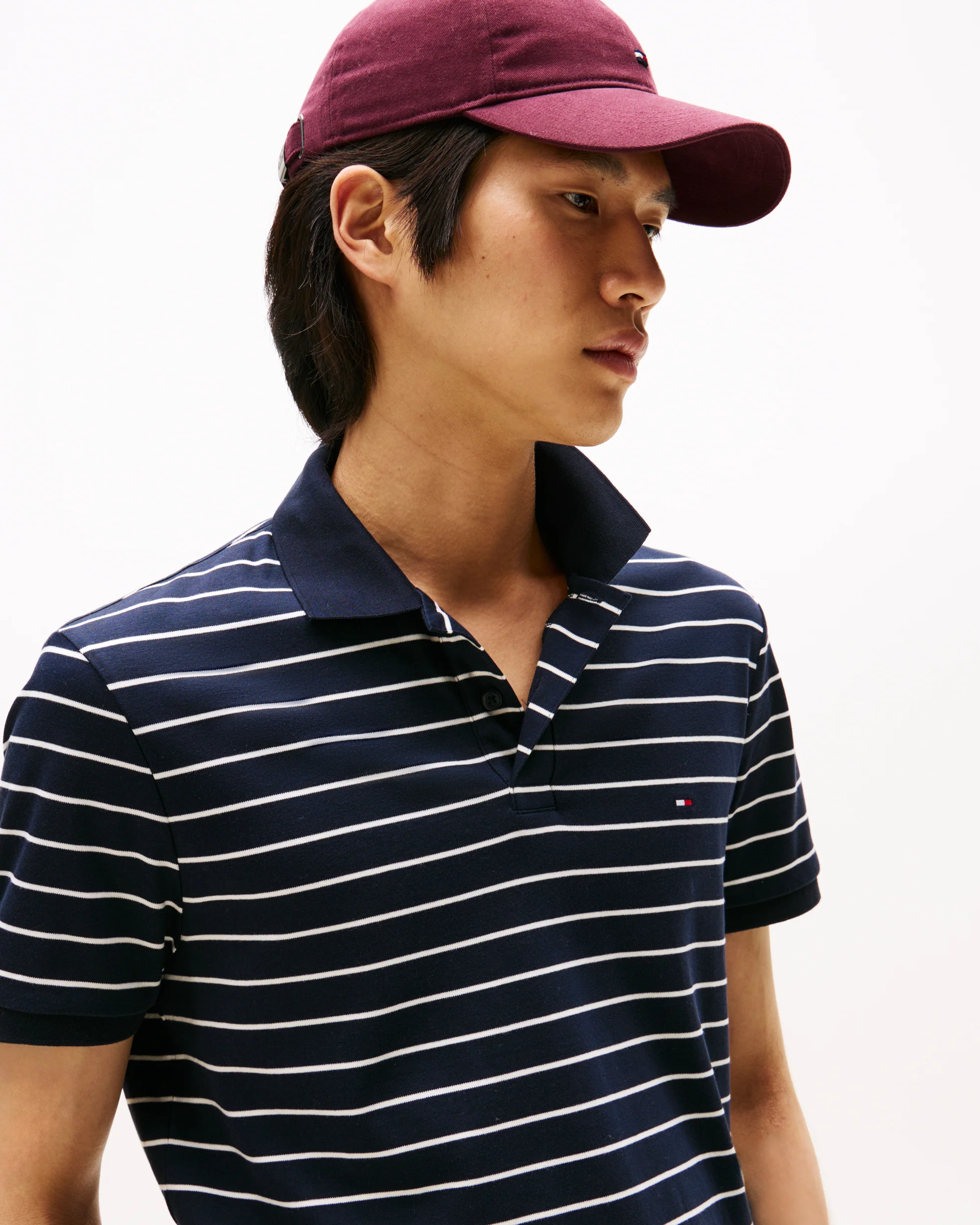 Tommy Hilfiger Liquid Cotton Regular Fit Mens Polo - Desert Sky/Ivory Petal - Image 2