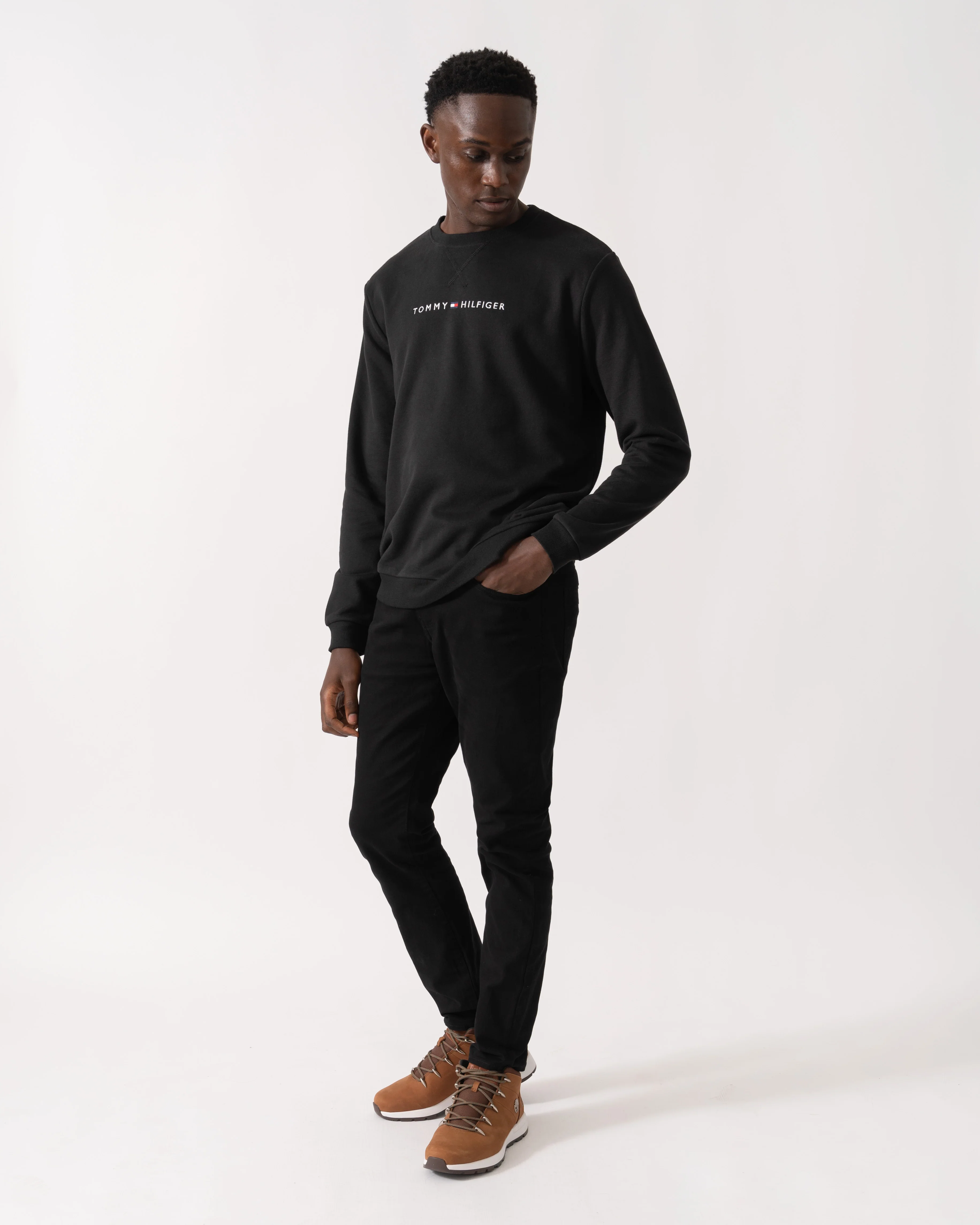 Tommy Hilfiger Long Sleeve Mens Track Top - Black - Image 2