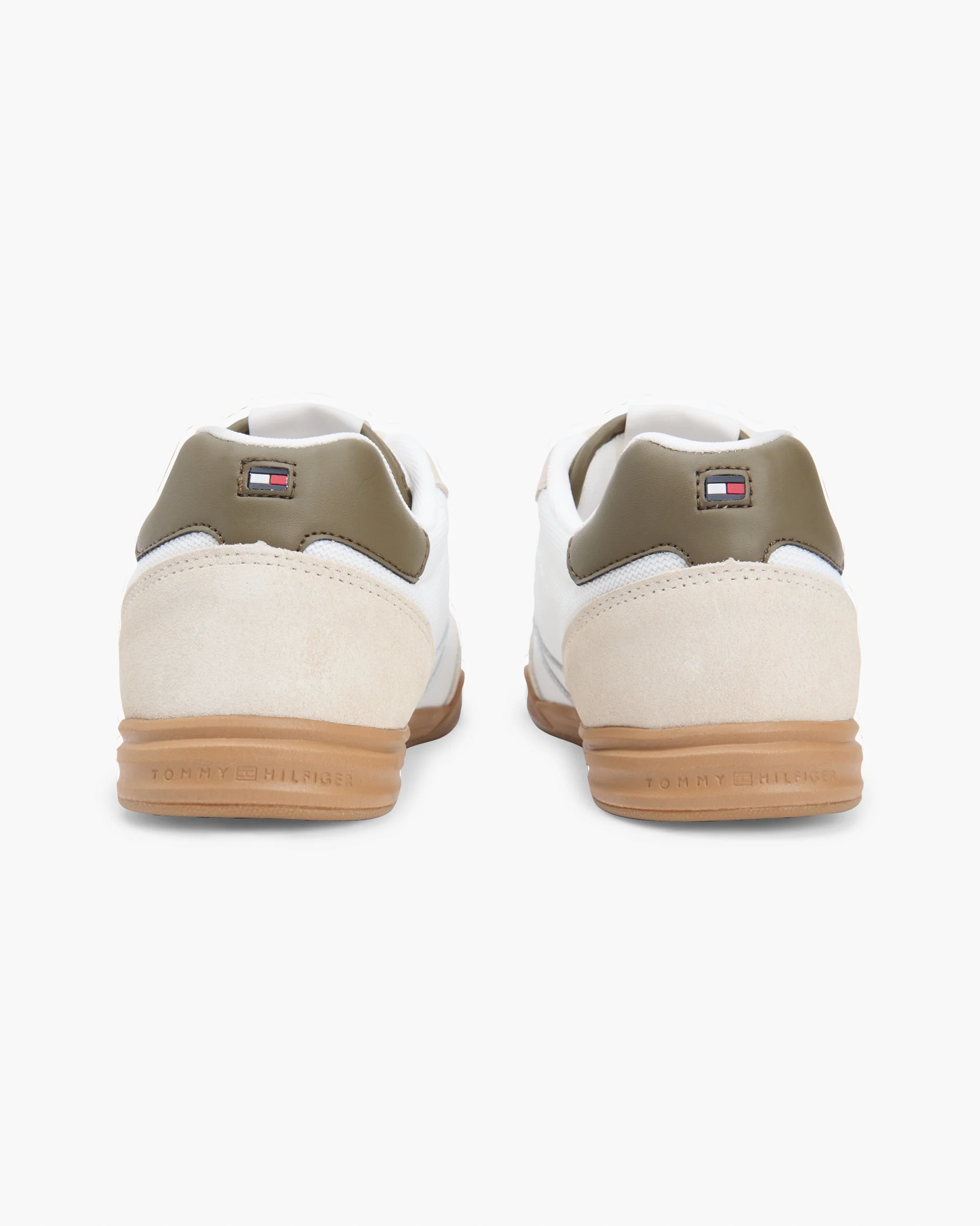 Tommy Hilfiger Lopro Leather Mix Mens Trainers - Classic Beige - Image 4