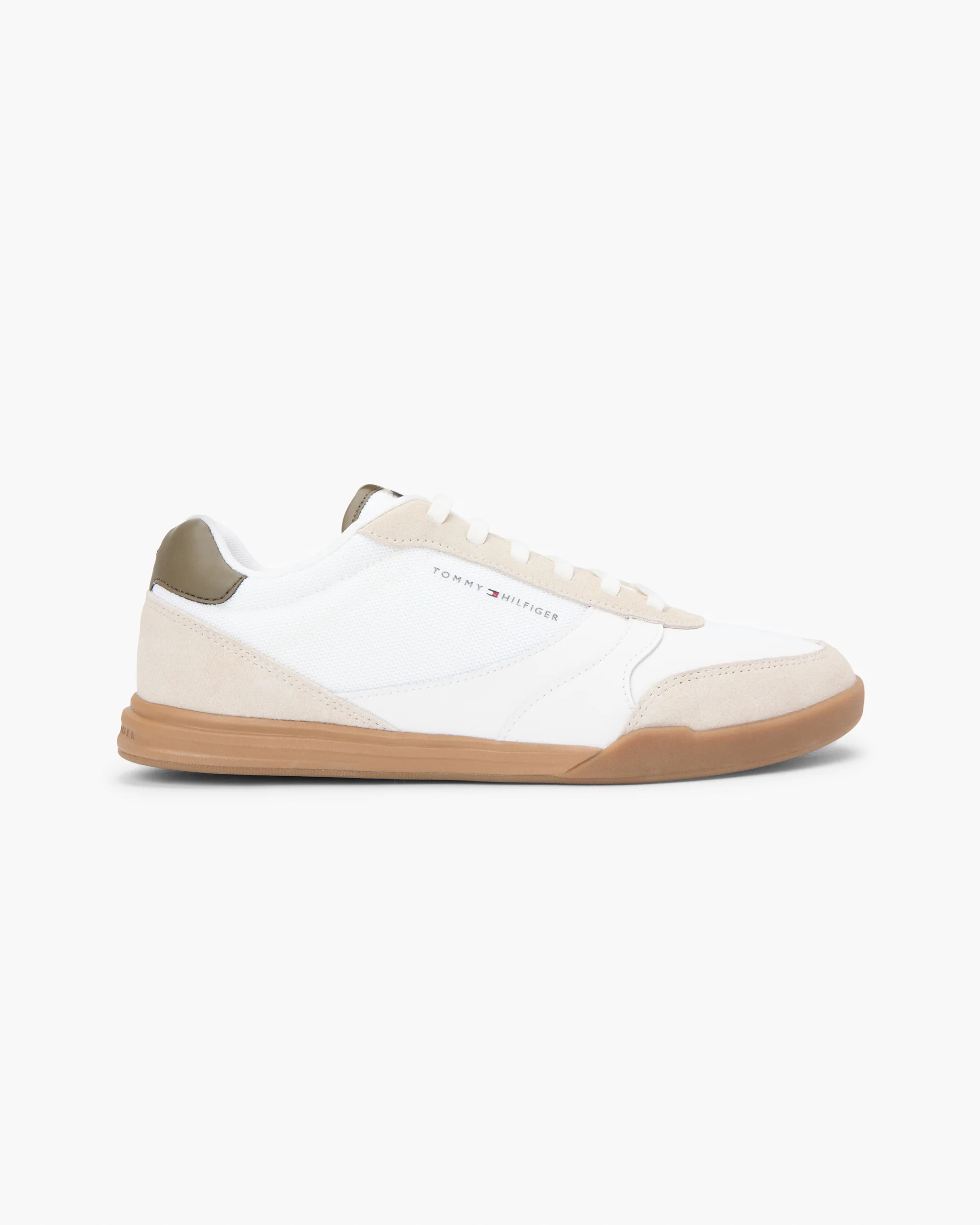 Tommy Hilfiger Lopro Leather Mix Mens Trainers - Classic Beige - Image 5