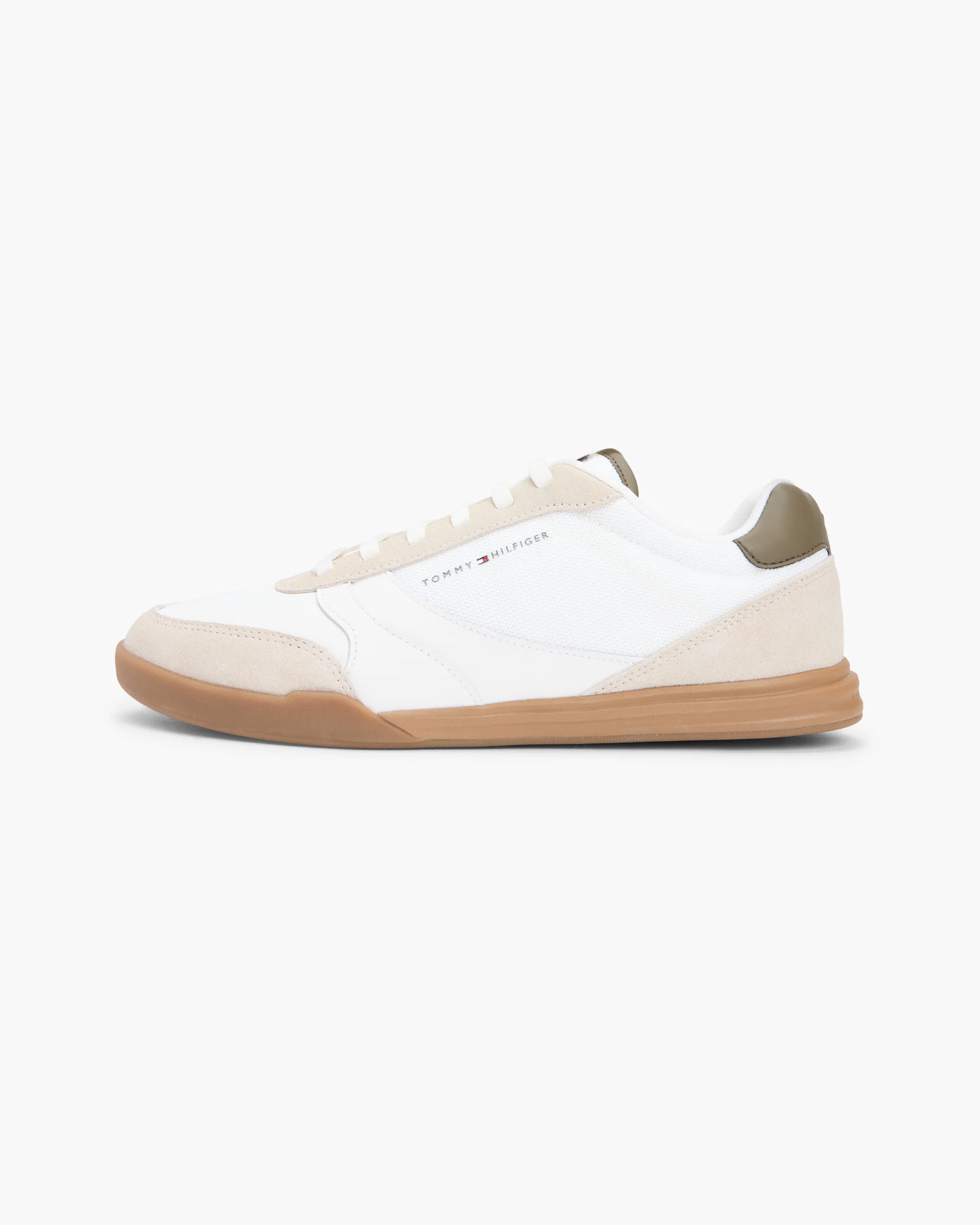 Tommy Hilfiger Lopro Leather Mix Mens Trainers - Classic Beige - Image 6