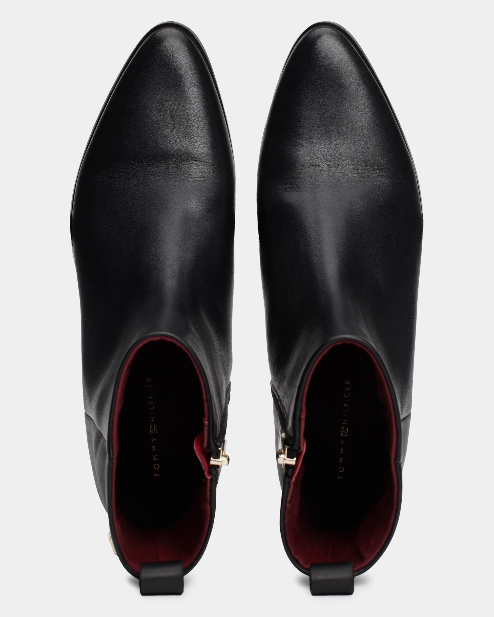 Tommy Hilfiger Low-Heel Cowboy Womens Flat Leather Boots - Image 5