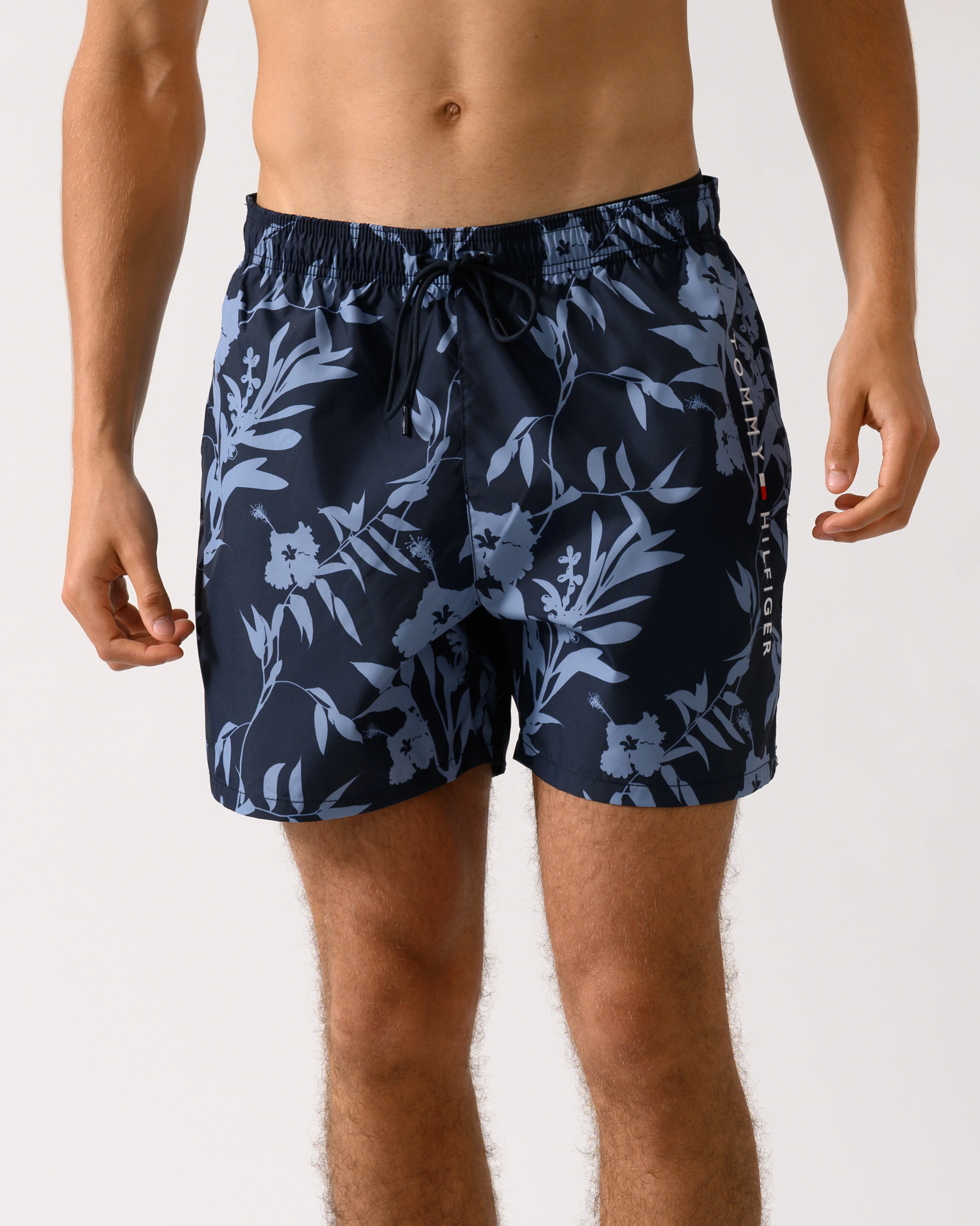 Tommy Hilfiger Medium Drawstring Leaf Print Mens Swim Shorts - Image 3