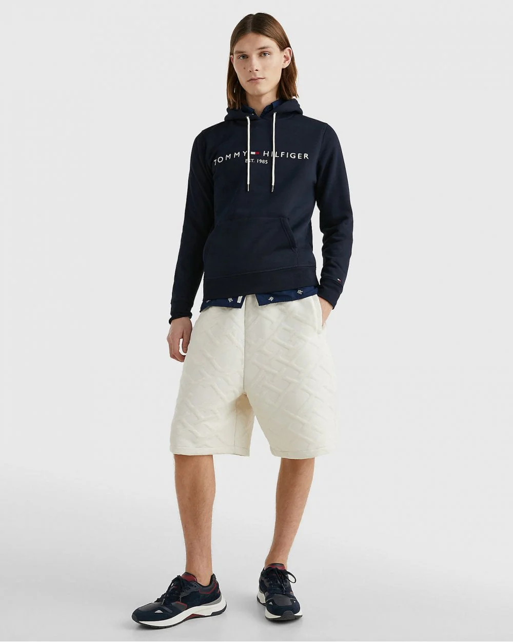 Tommy Hilfiger Mens Core Tommy Logo Hoodie - Sky Captain - Image 3