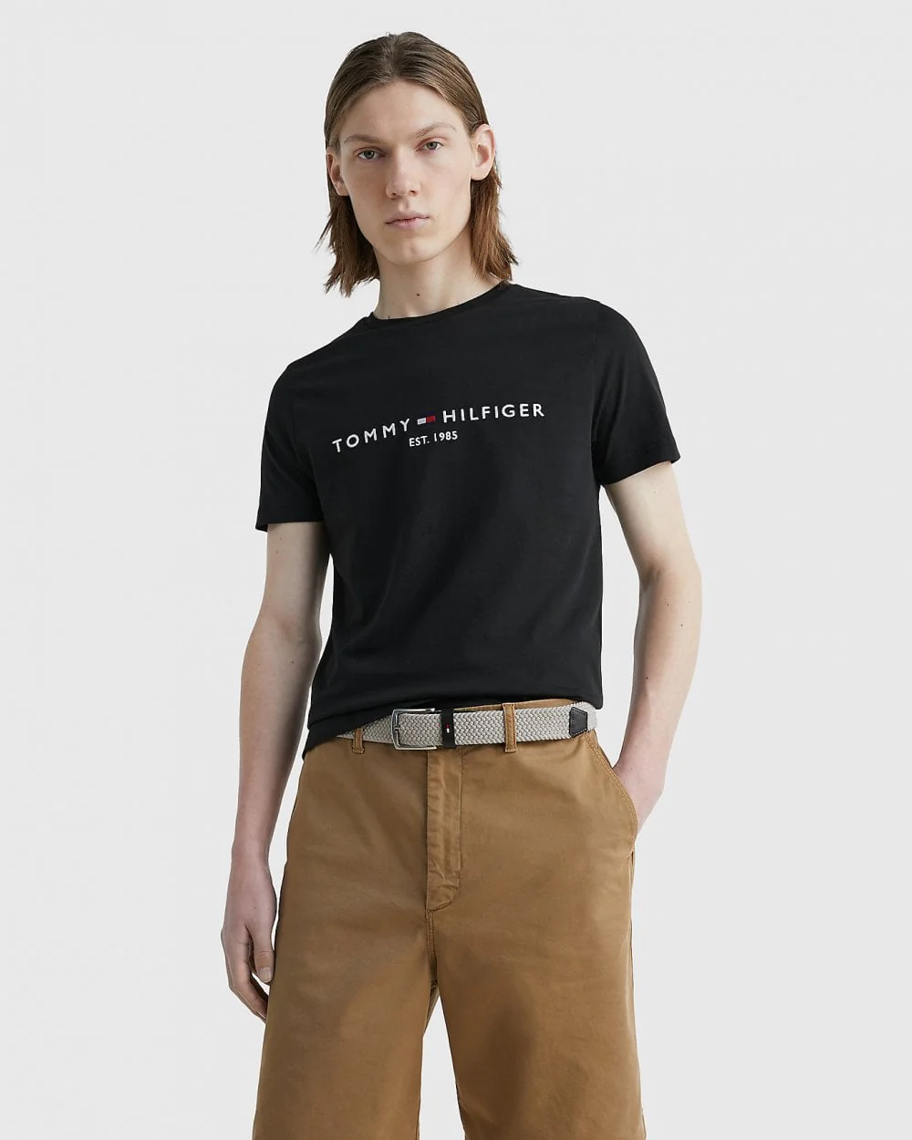 Tommy Hilfiger Mens Core Tommy Logo Tee - Black - Image 2