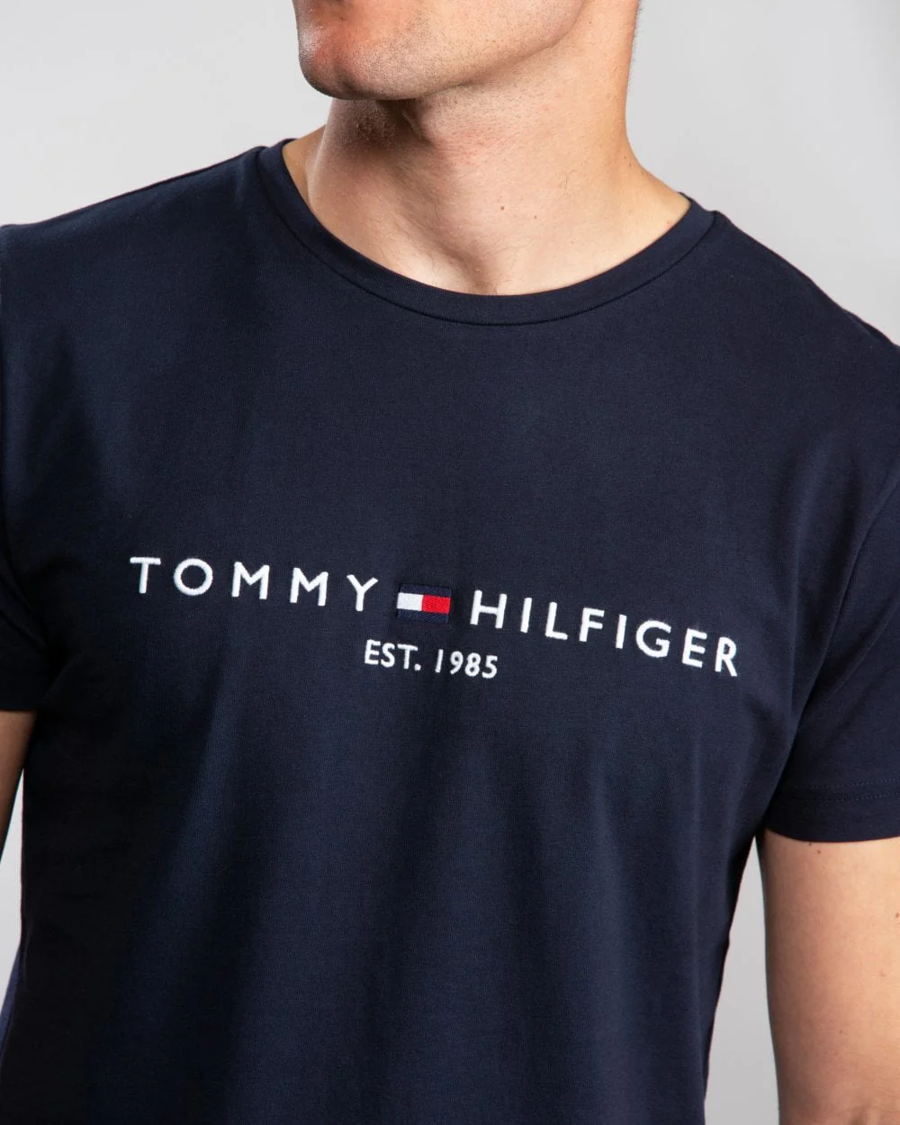 Tommy Hilfiger Mens Core Tommy Logo Tee - Sky Captain - Image 2