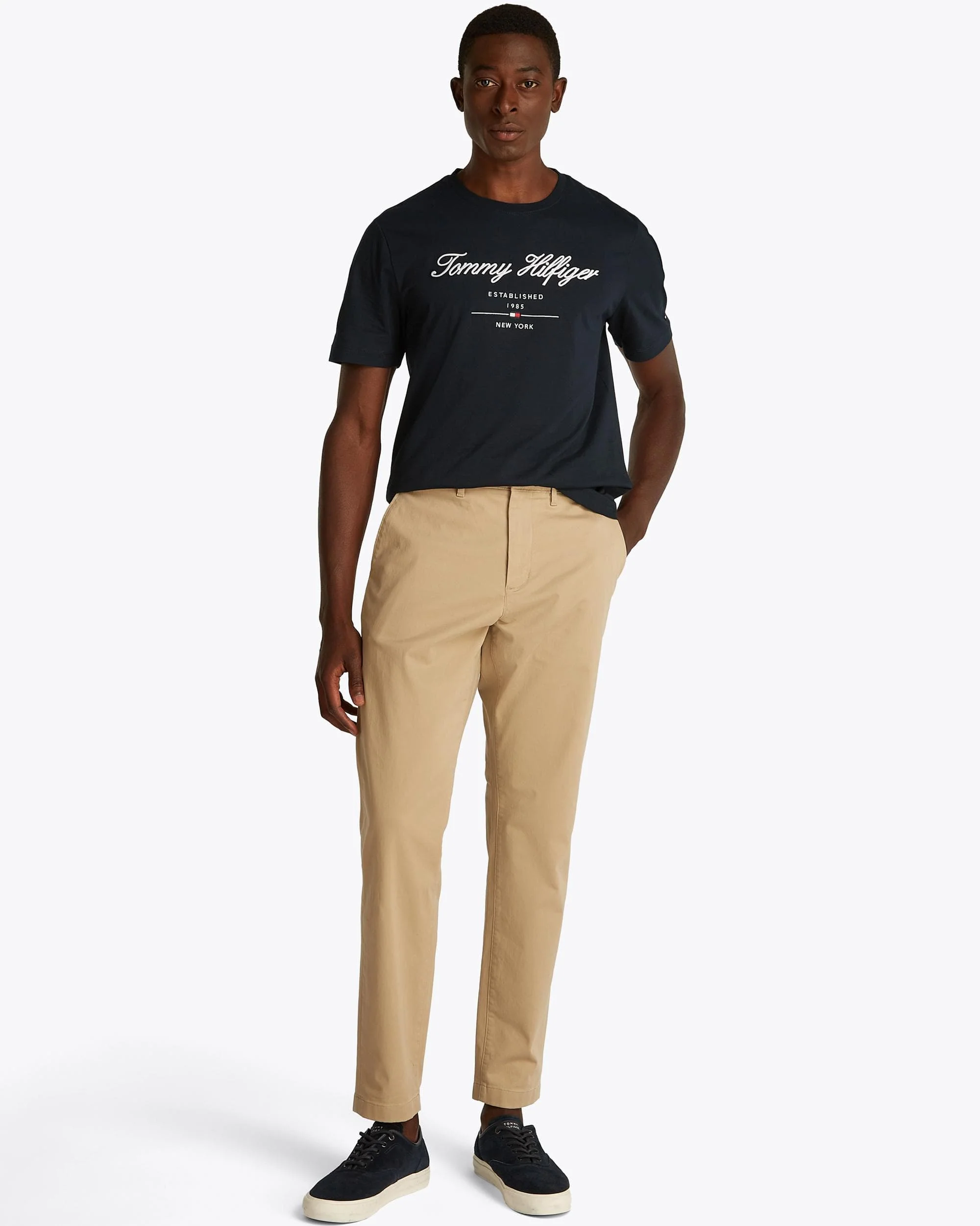 Tommy Hilfiger Mens Script Logo Tee - Image 3
