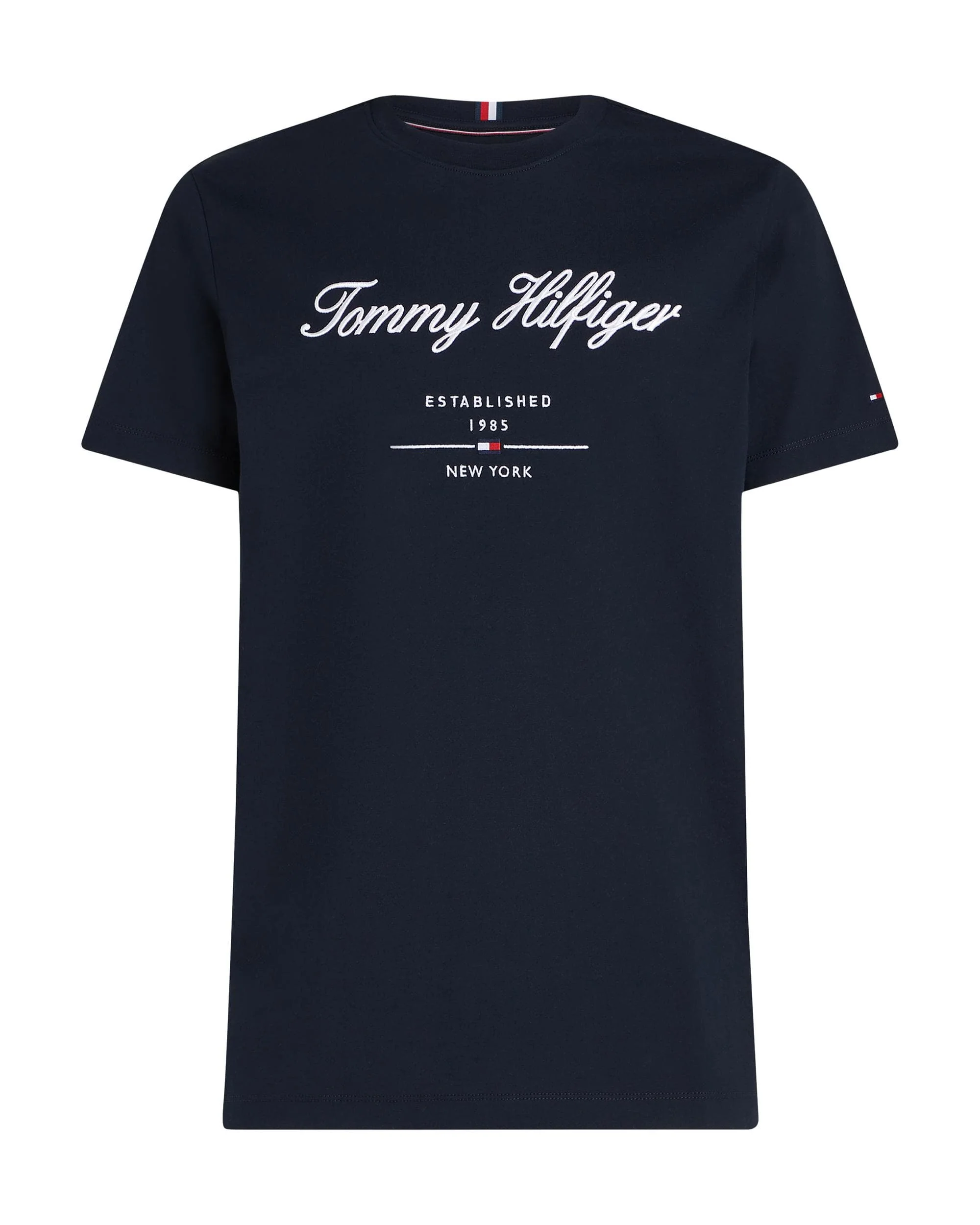 Tommy Hilfiger Mens Script Logo Tee - Image 5