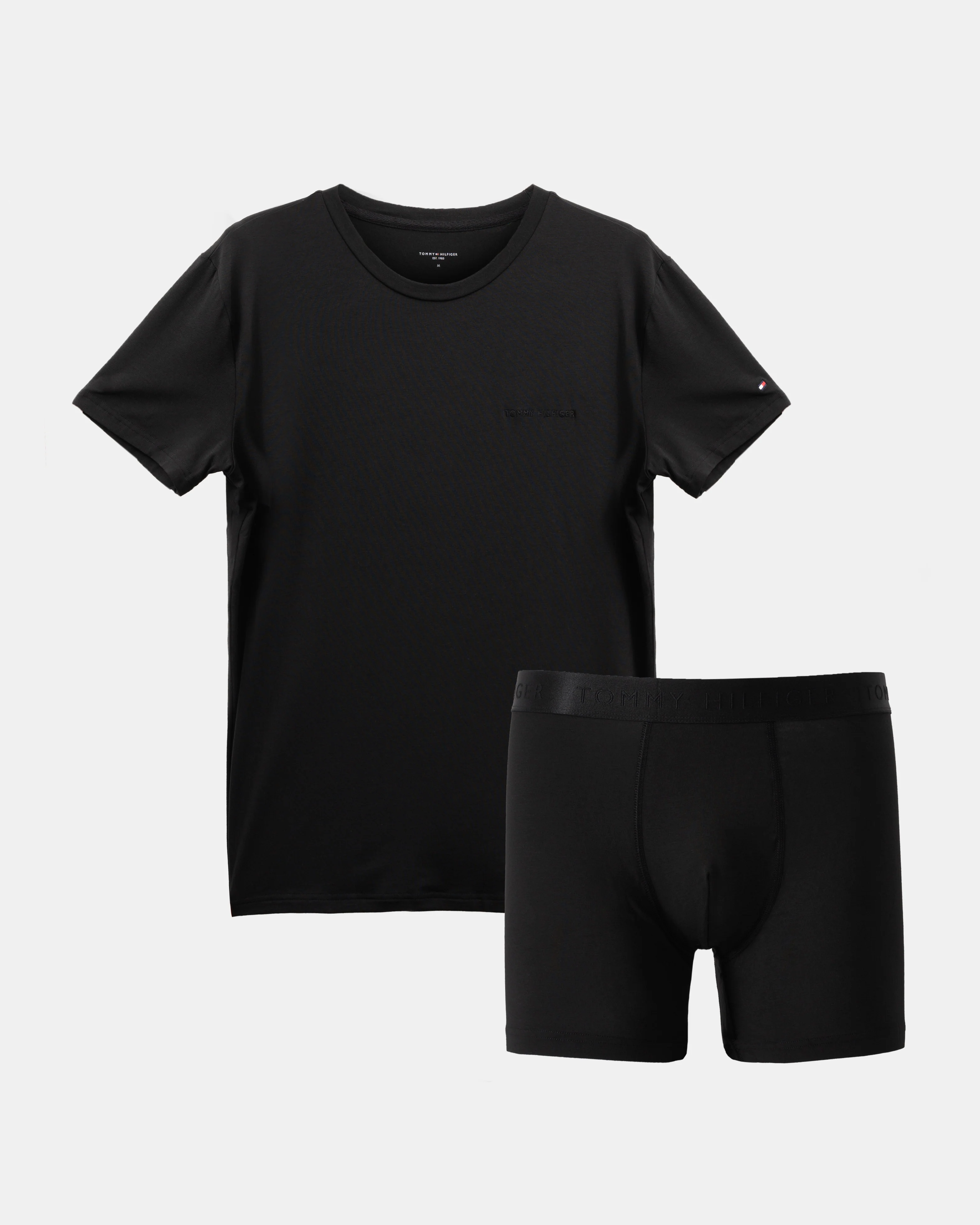Tommy Hilfiger Mens T-Shirt & Boxer Brief Gift Set - Black/Black - Image 2