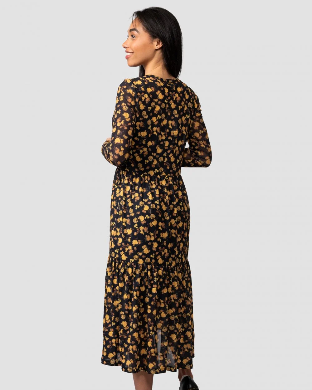 Tommy Hilfiger Mesh Rose Womens Midi Slim Fit Dress - Image 3