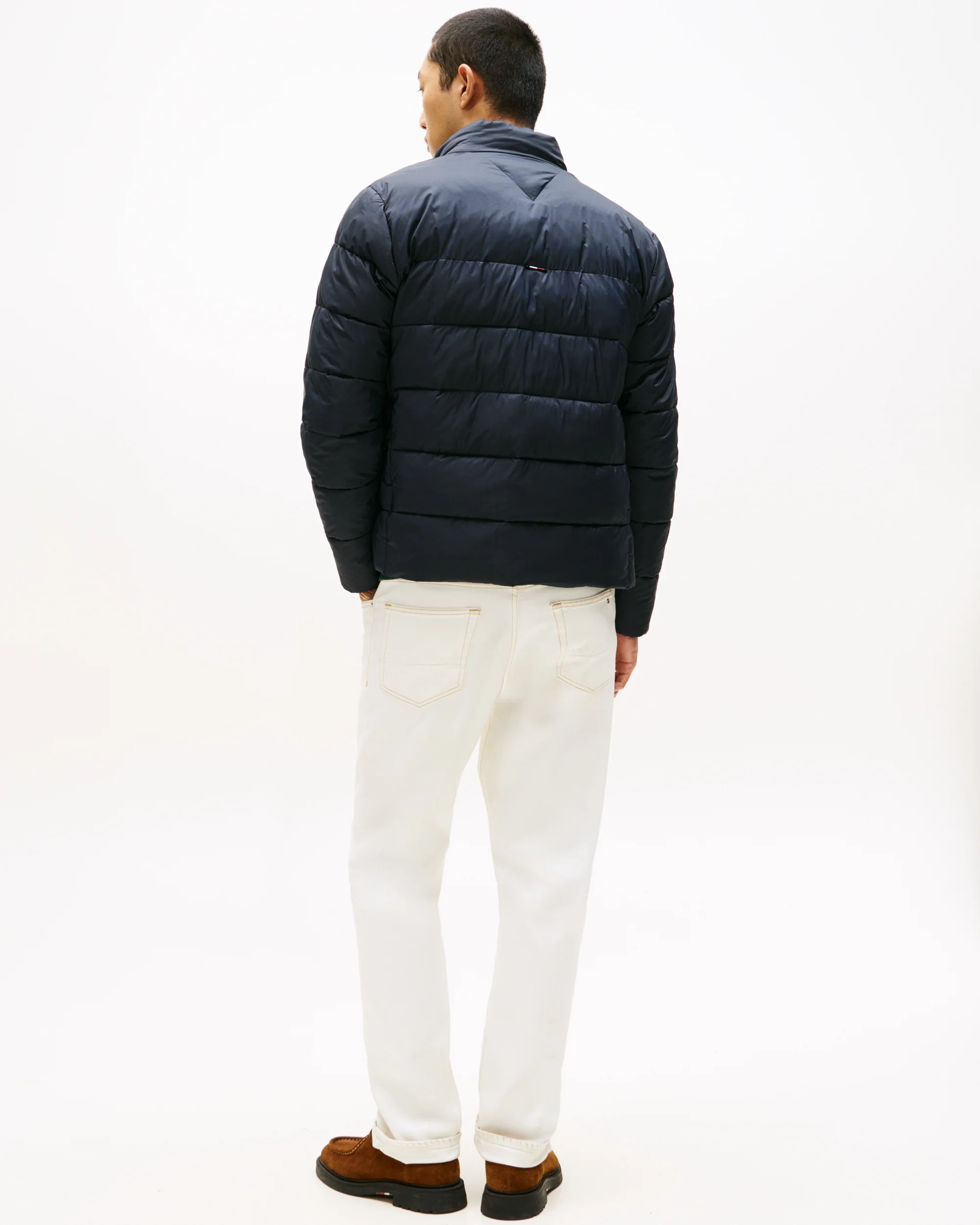 Tommy Hilfiger Mid Weight Mens Quilted Stand Collar Jacket - Desert Sky - Image 4
