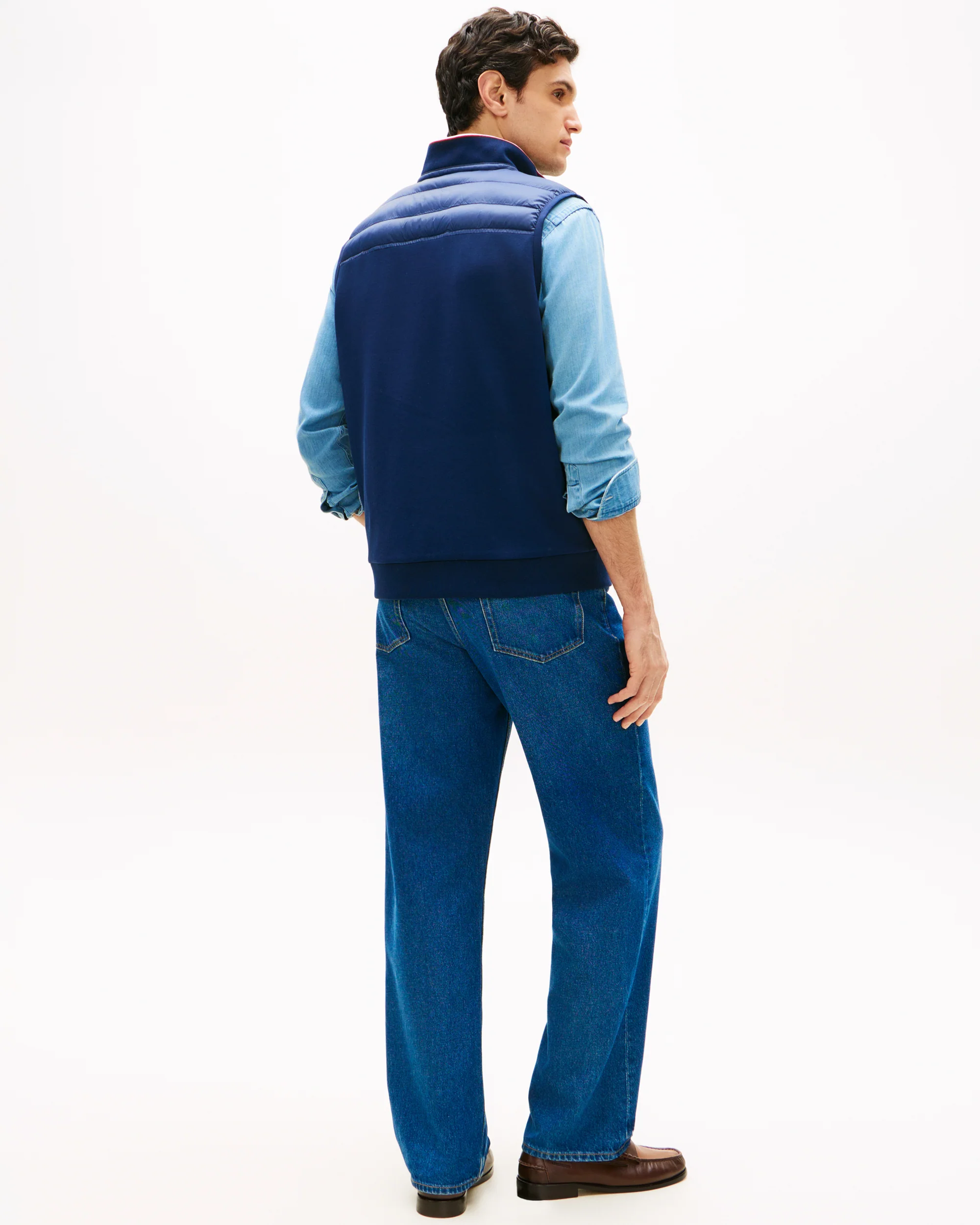 Tommy Hilfiger Mix Media Essential RWB Mens Gilet - Carbon Navy - Image 4