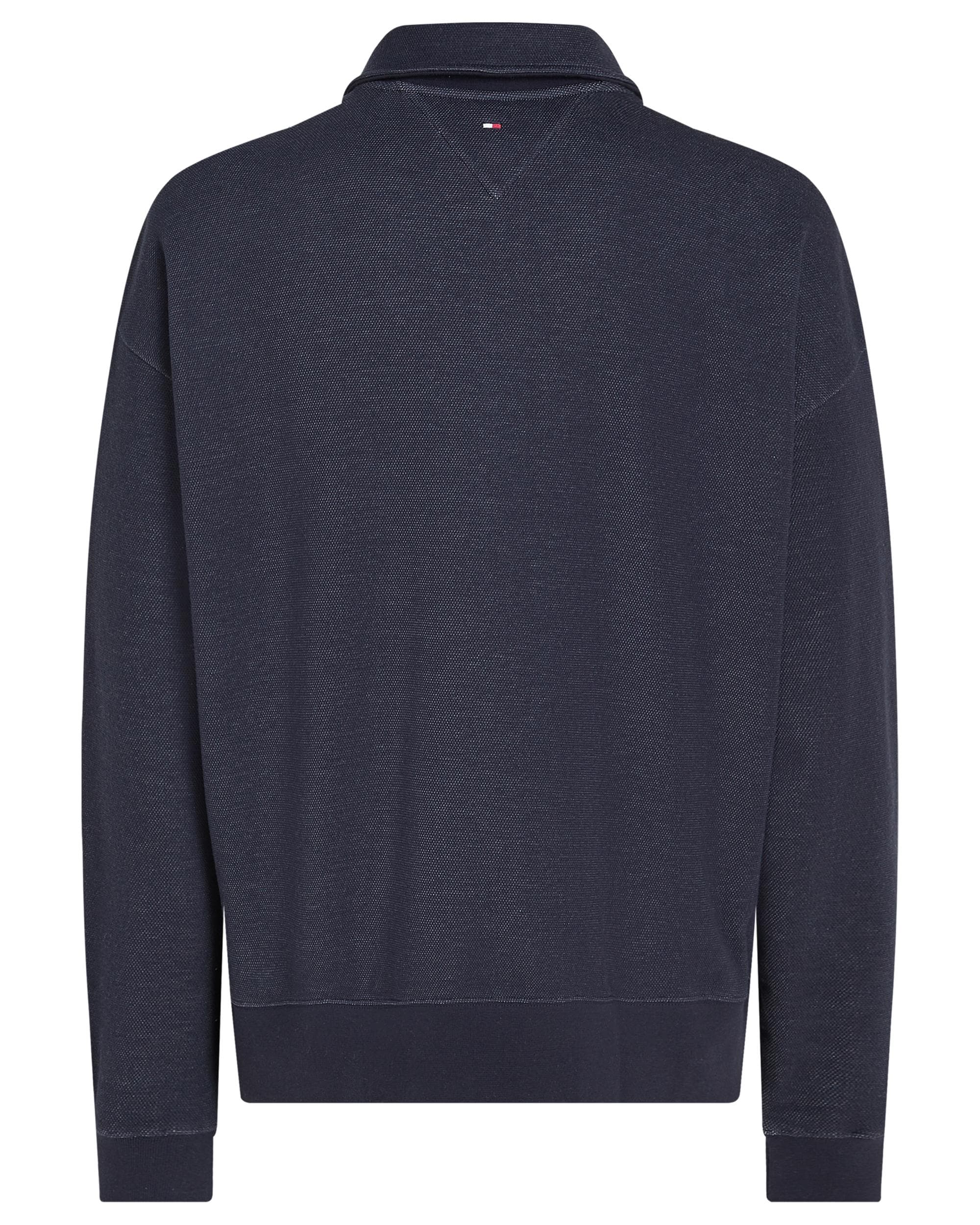 Tommy Hilfiger Monotype Mens Honeycomb Quarter-Zip Sweatshirt - Image 6