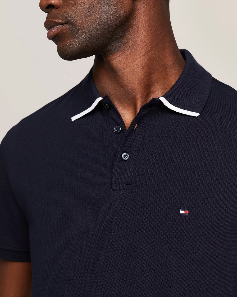 Tommy Hilfiger Monotype Undercollar Mens Polo - Image 2