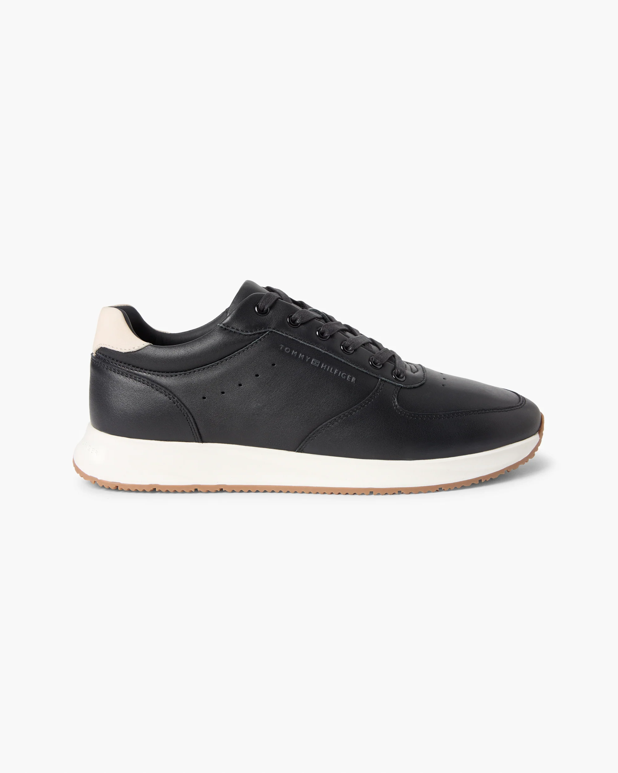 Tommy Hilfiger Newport Leather Mens Trainers - Black - Image 5